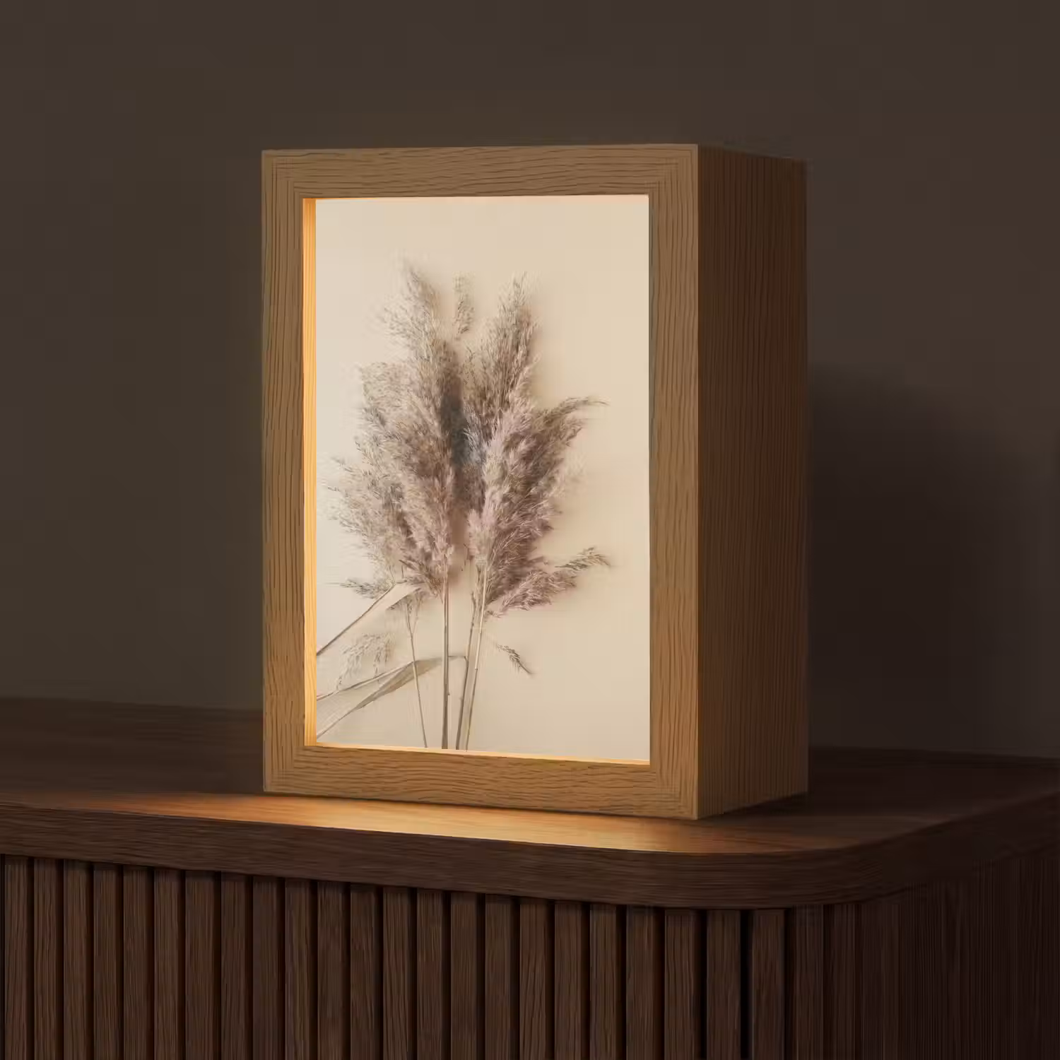 Graan - Pastel - Natuur Light Box met kabel (Tafellamp) klein -z3d_website