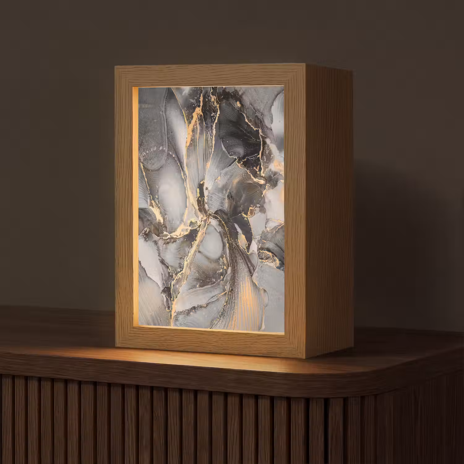 Grijs - Luxe - Goud - Marmer Light Box met kabel (Tafellamp) klein -z3d_website