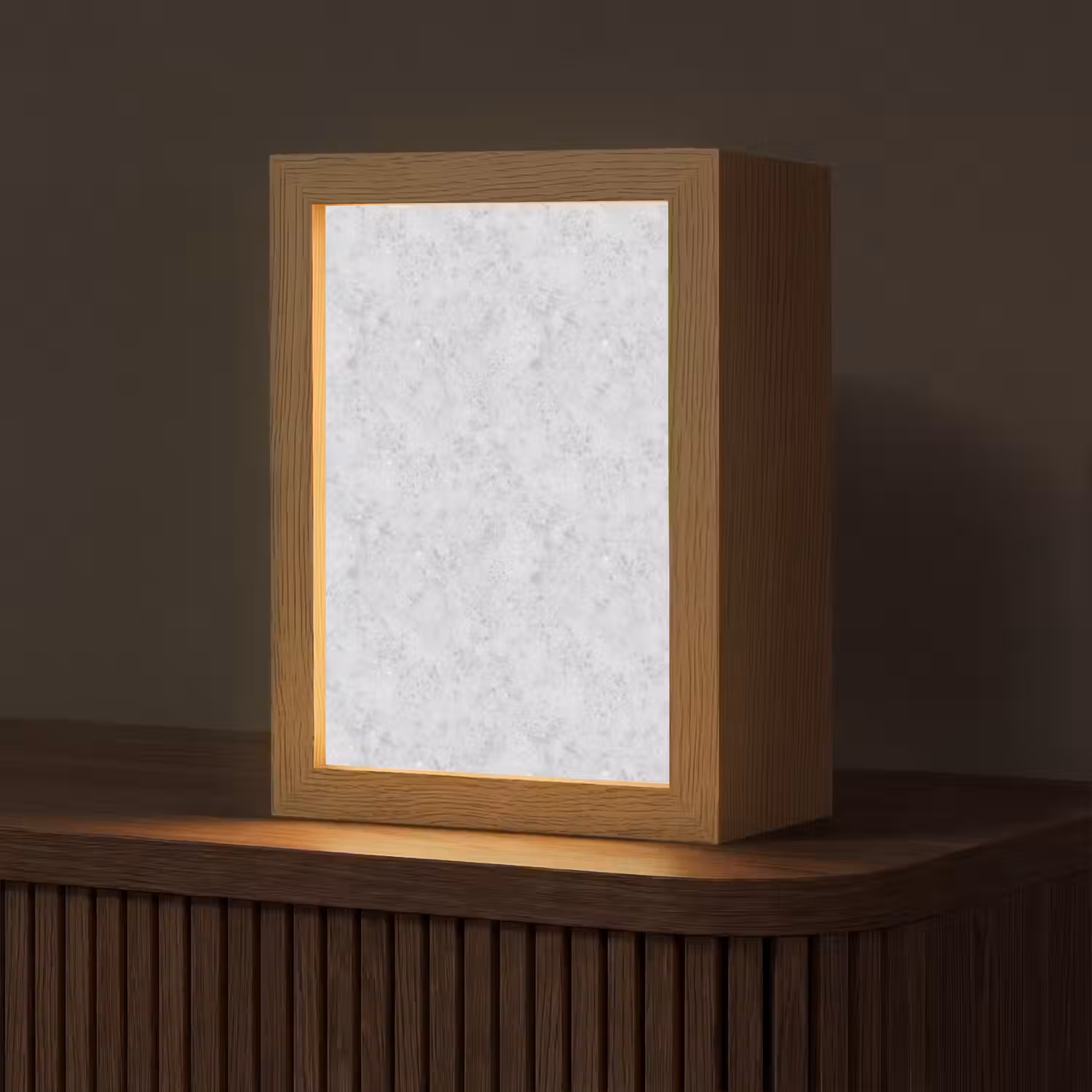 Grijs - Terrazzo-effect - Beton Light Box met kabel (Tafellamp) klein 925 -z3d_website