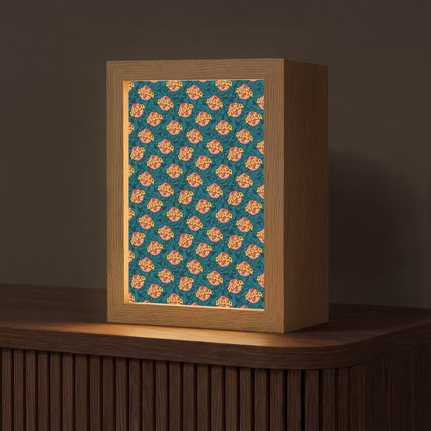 Groen - Disco - Patroon Light Box met kabel (Tafellamp) klein 925 -z3d_website