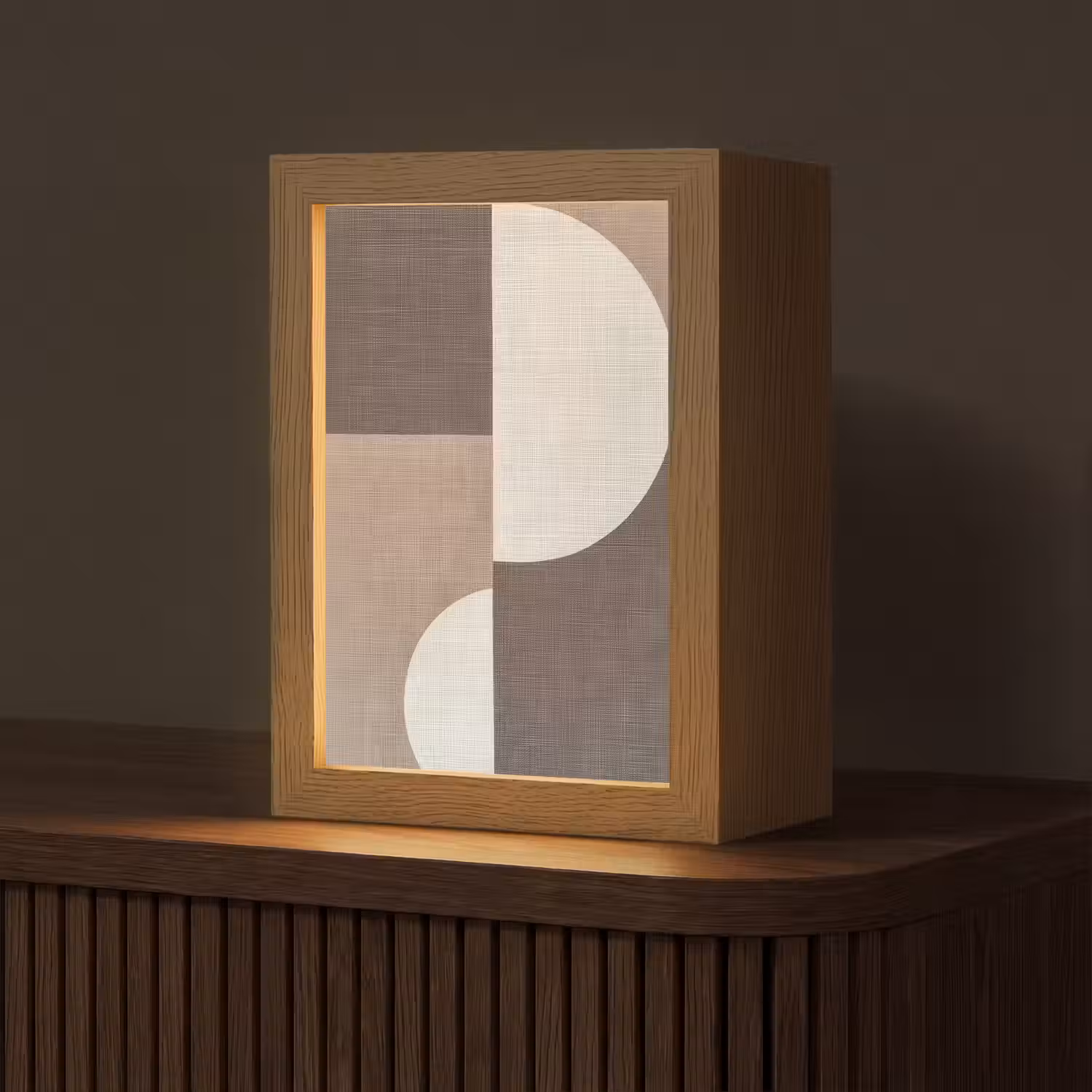 Raster - Halve cirkels - Contrast Light Box met kabel (Tafellamp) klein -z3d_website