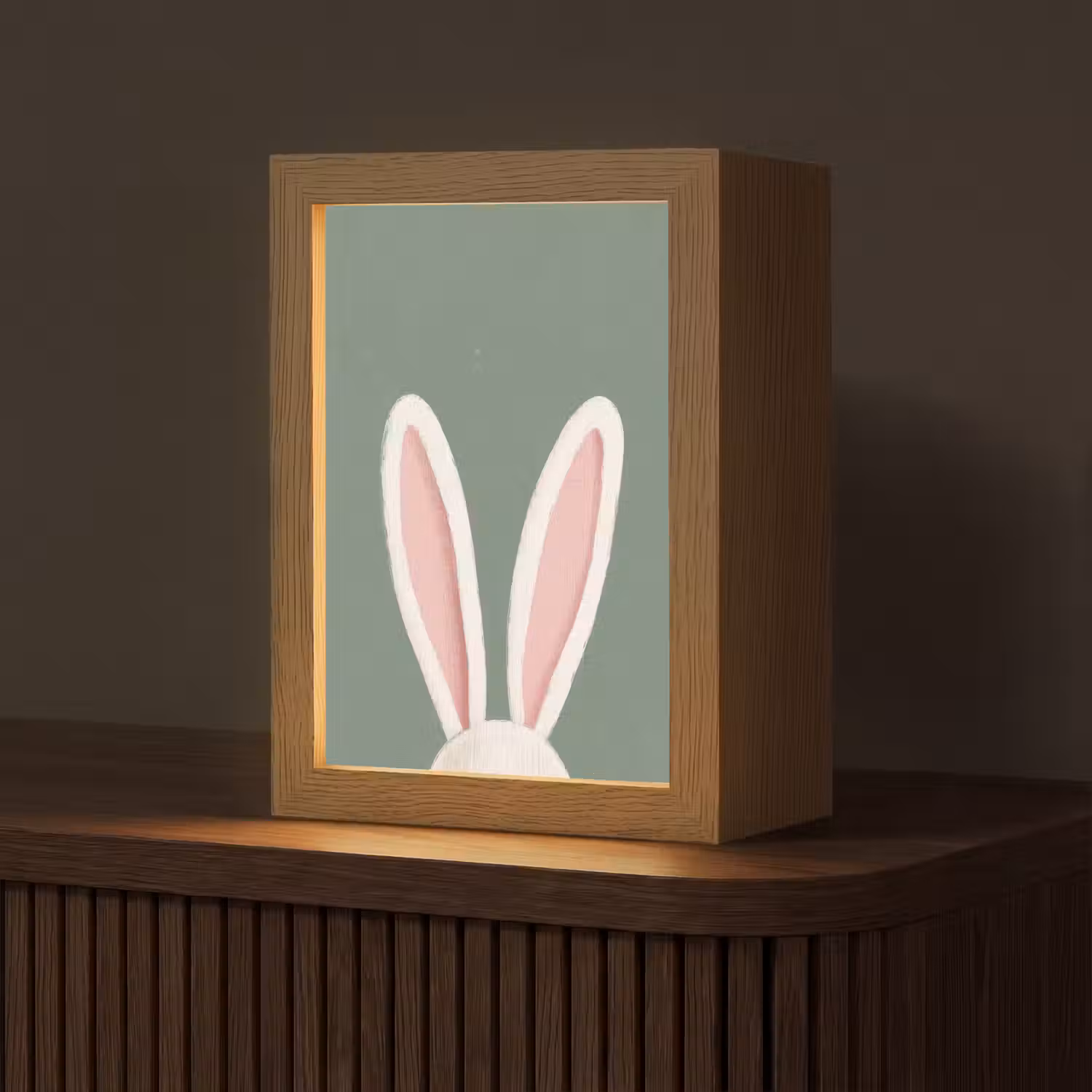 Hazen - Oren - Roze Light Box met kabel (Tafellamp) klein -z3d_website
