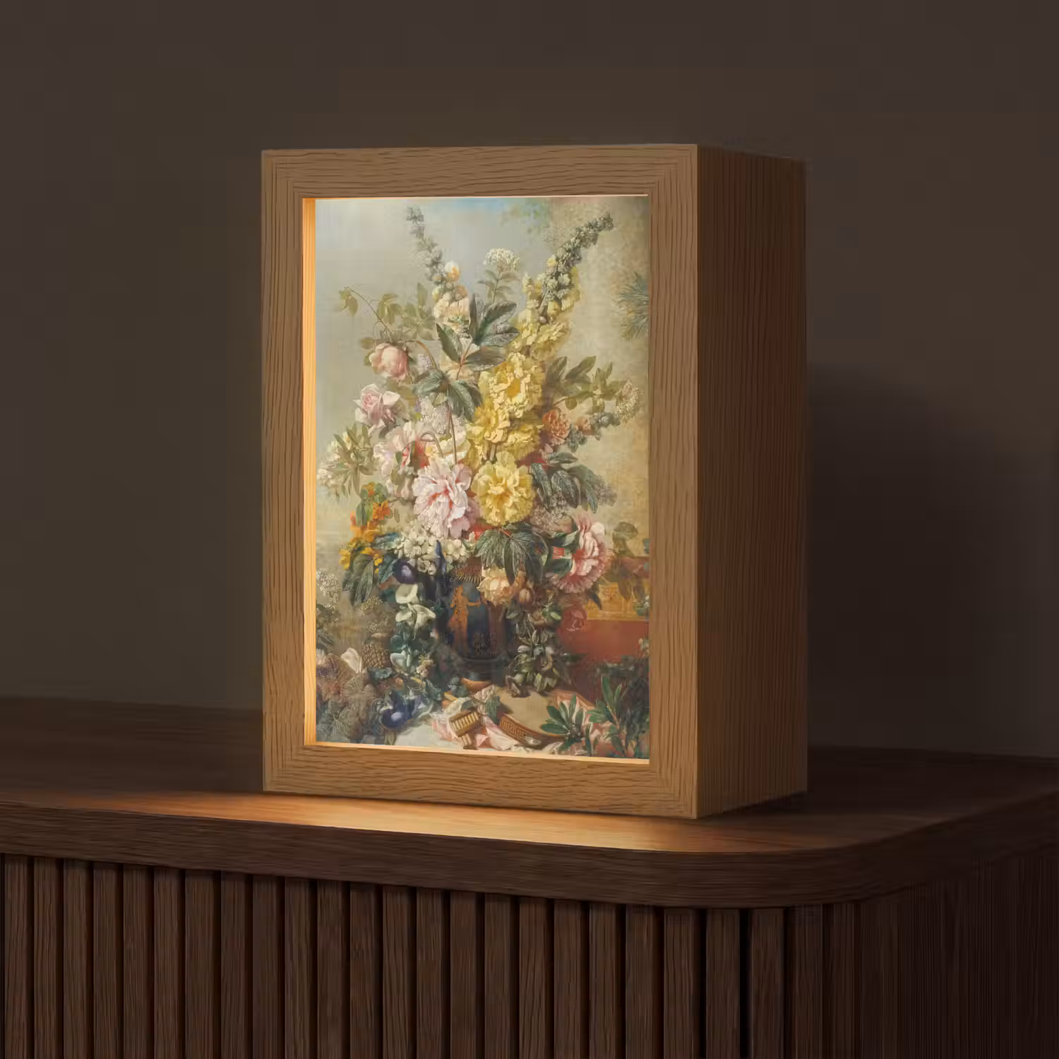 Grote vaas met bloemen - Josep Mirabent - Oude meesters Light Box met kabel (Tafellamp) klein -z3d_website