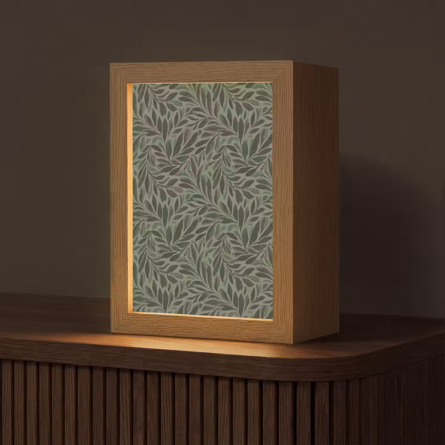 Bladeren - Organisch - Groen Light Box met kabel (Tafellamp) klein 925 -z3d_website