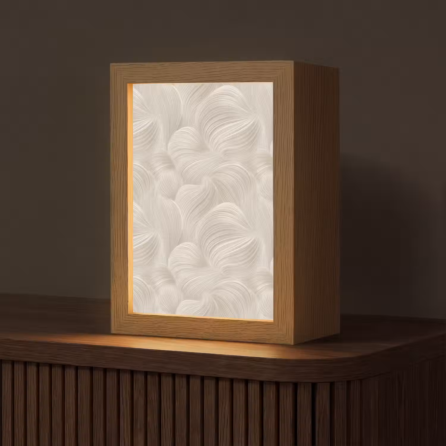 Lijnen - Waaier - Beige Light Box met kabel (Tafellamp) klein 925 -z3d_website