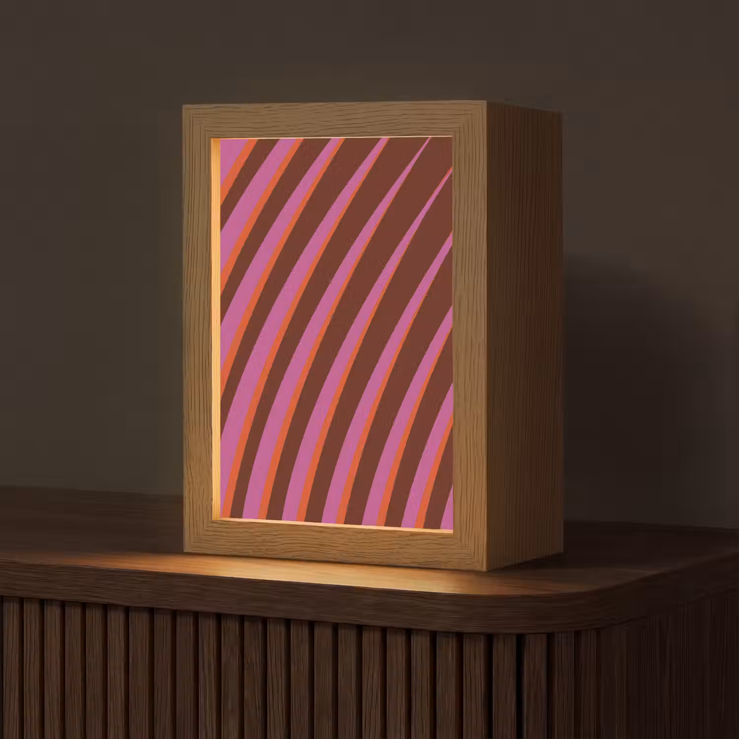 Lijnen - Rood - Beweging Light Box met kabel (Tafellamp) klein -z3d_website