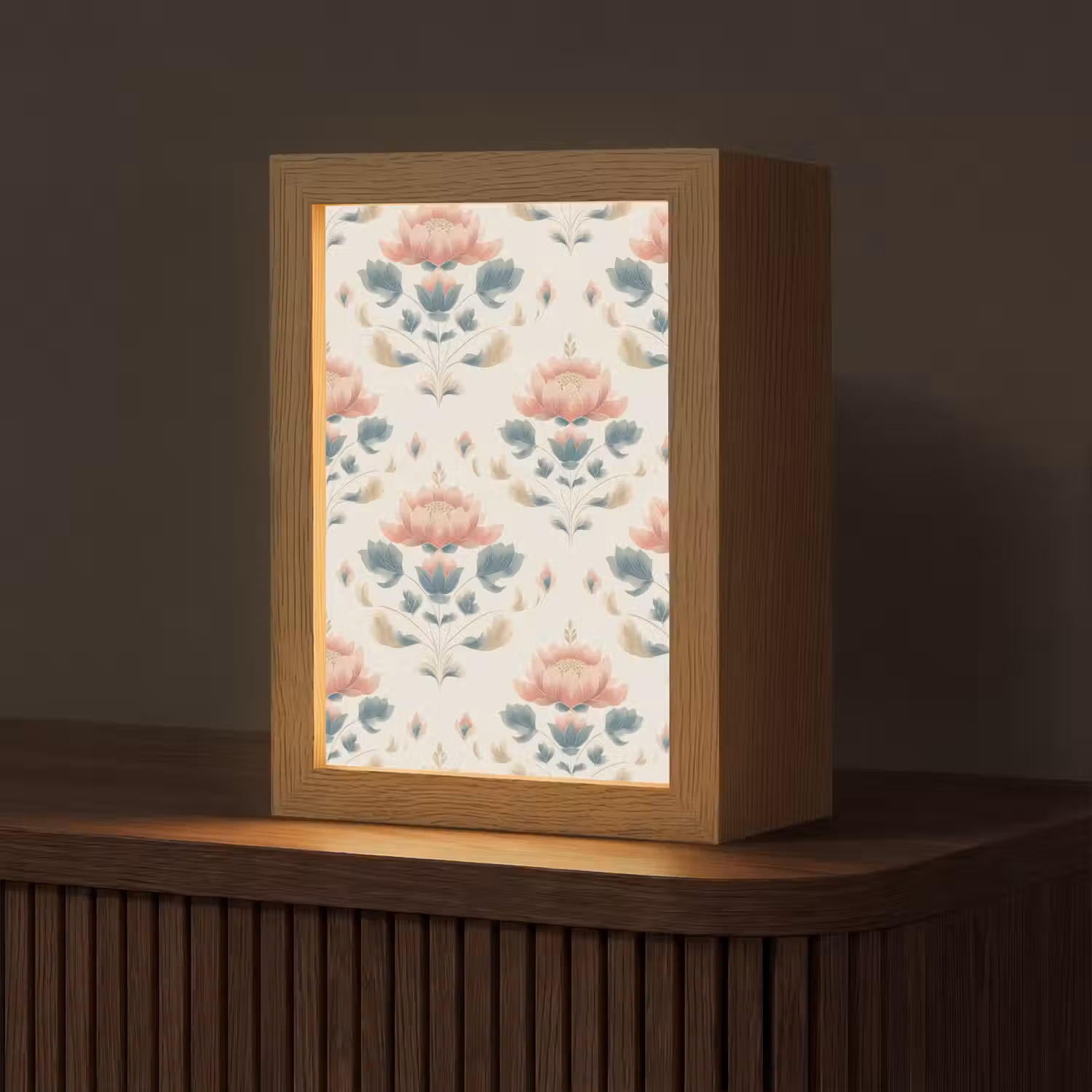 Lotus - Bloemen - Roze Light Box met kabel (Tafellamp) klein 925 -z3d_website
