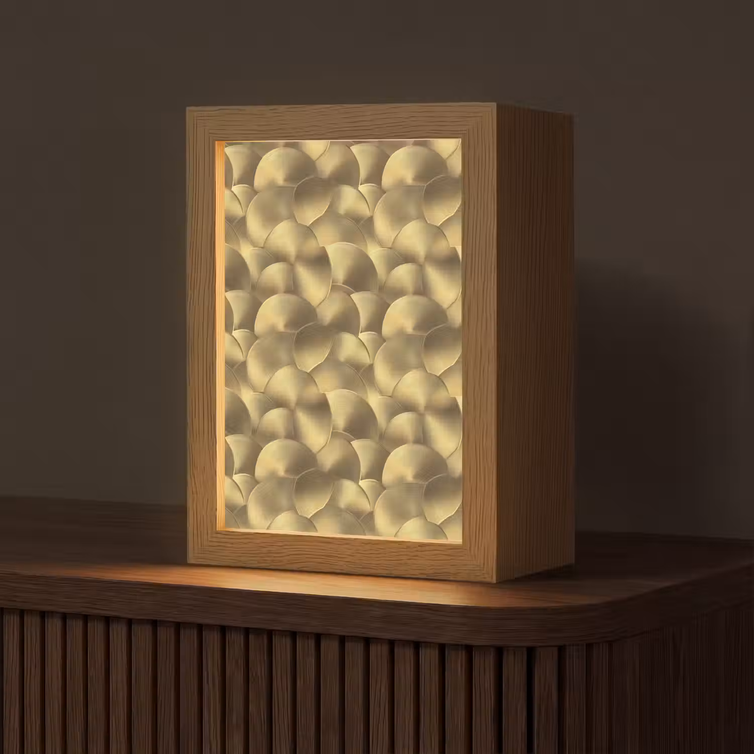 Modern - Cirkel - Goud Light Box met kabel (Tafellamp) klein 925 -z3d_website