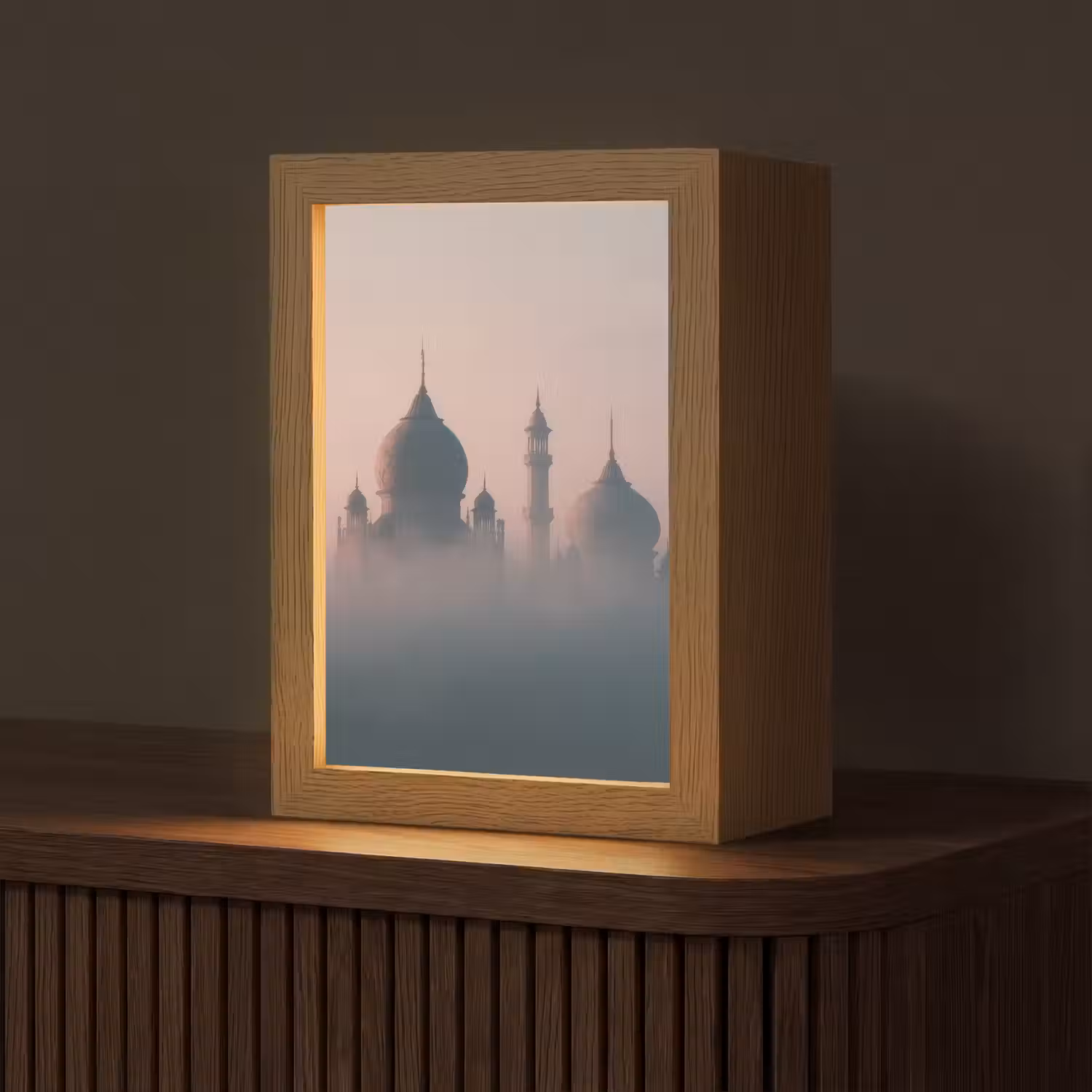 Moskee - Minaretten - mist - Islamitisch Light Box met kabel (Tafellamp) klein -z3d_website