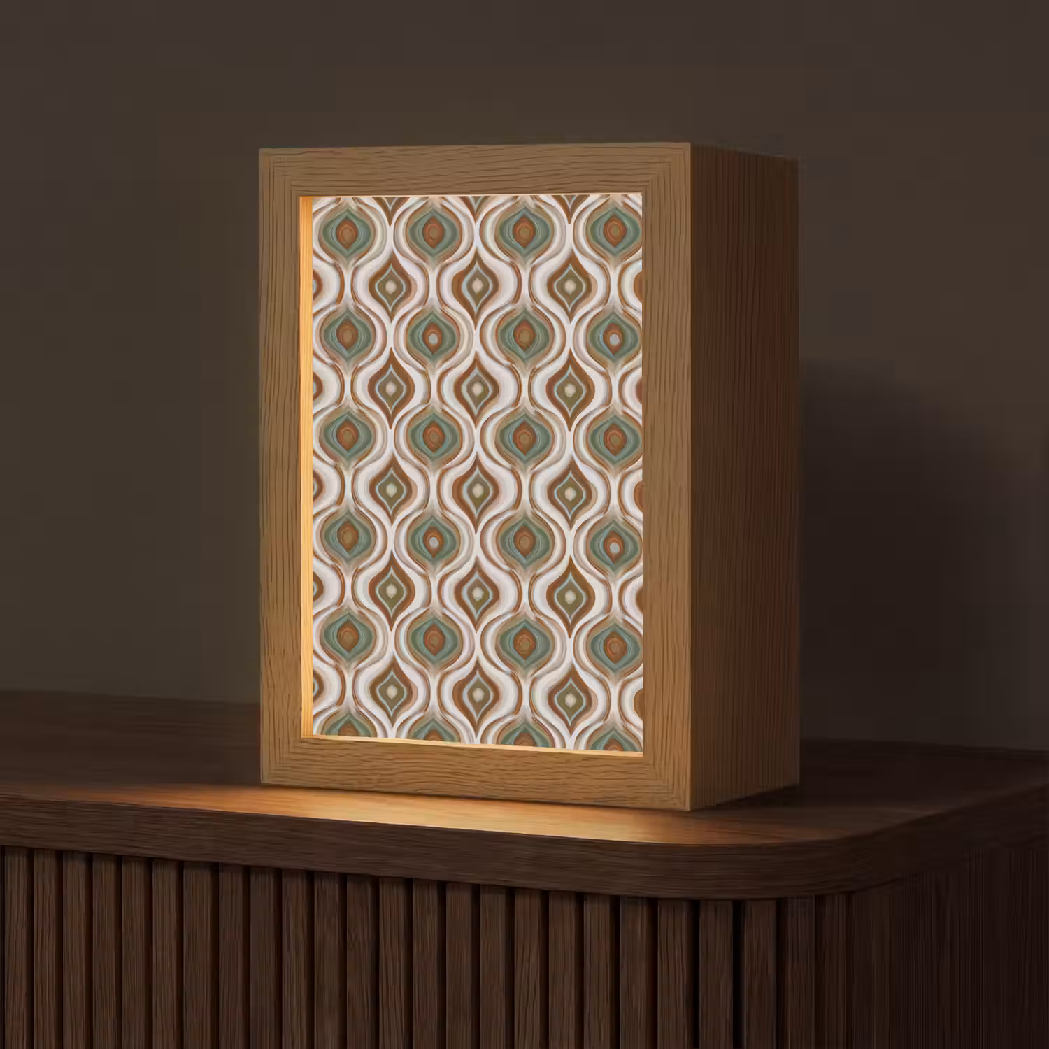 Motief - Patroon - Kleurrijk Light Box met kabel (Tafellamp) klein 925 -z3d_website