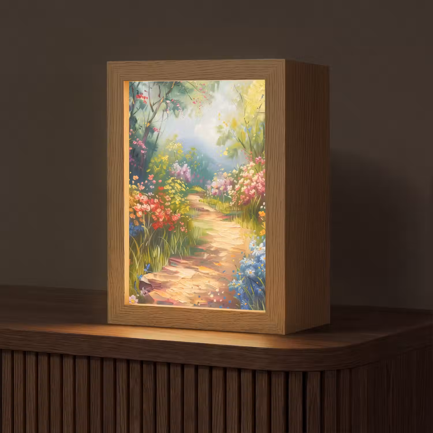 Natuur - Landschap - Bloemen - Kleurrijk Light Box met kabel (Tafellamp) klein -z3d_website