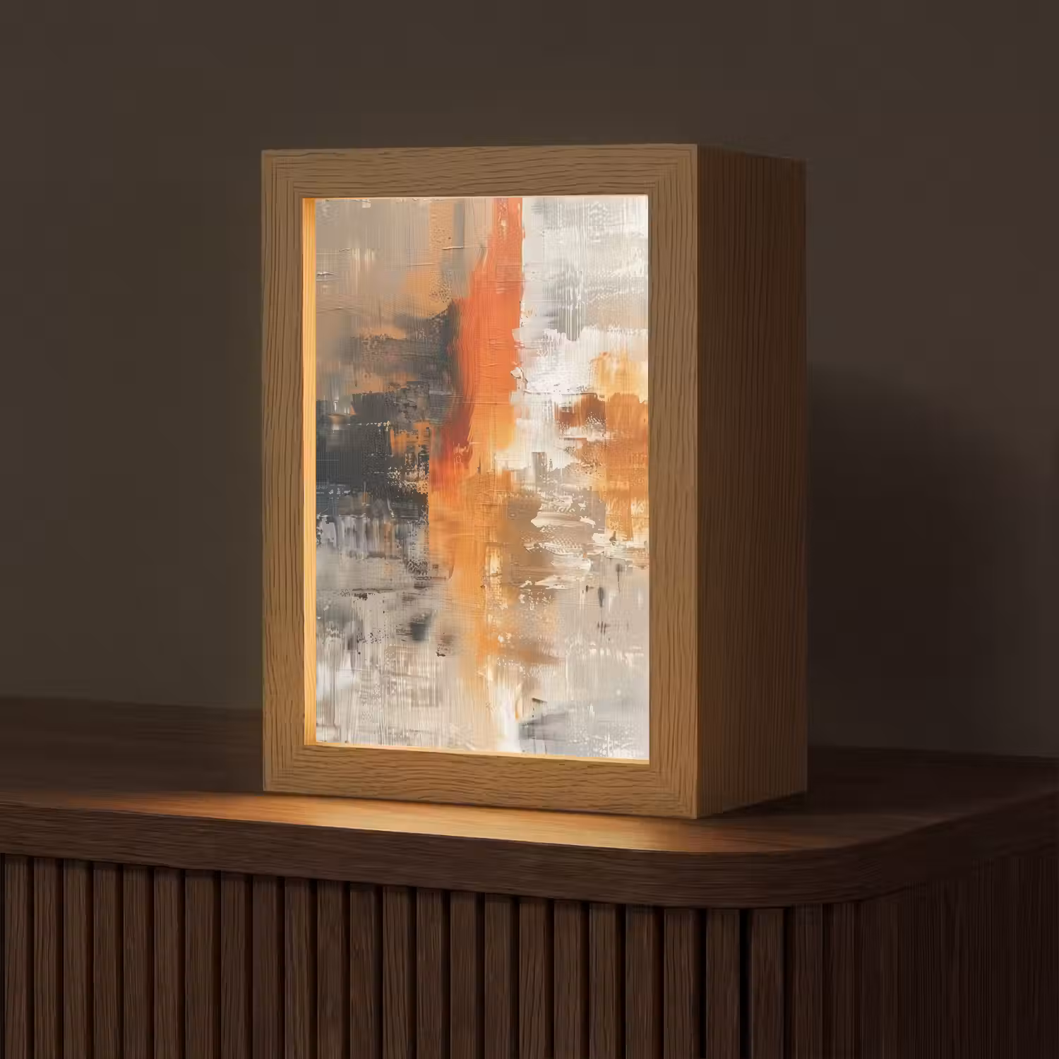 Verf - Patroon - Modern - Kunst Light Box met kabel (Tafellamp) klein -z3d_website