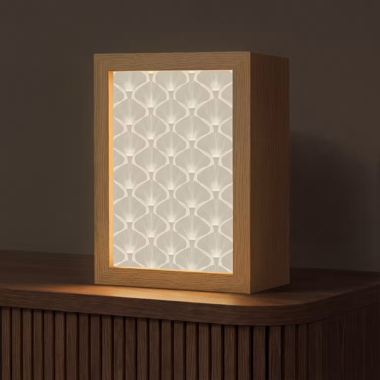 Paneel - Ginkgo - Zand Light Box met kabel (Tafellamp) klein 925 -z3d_website