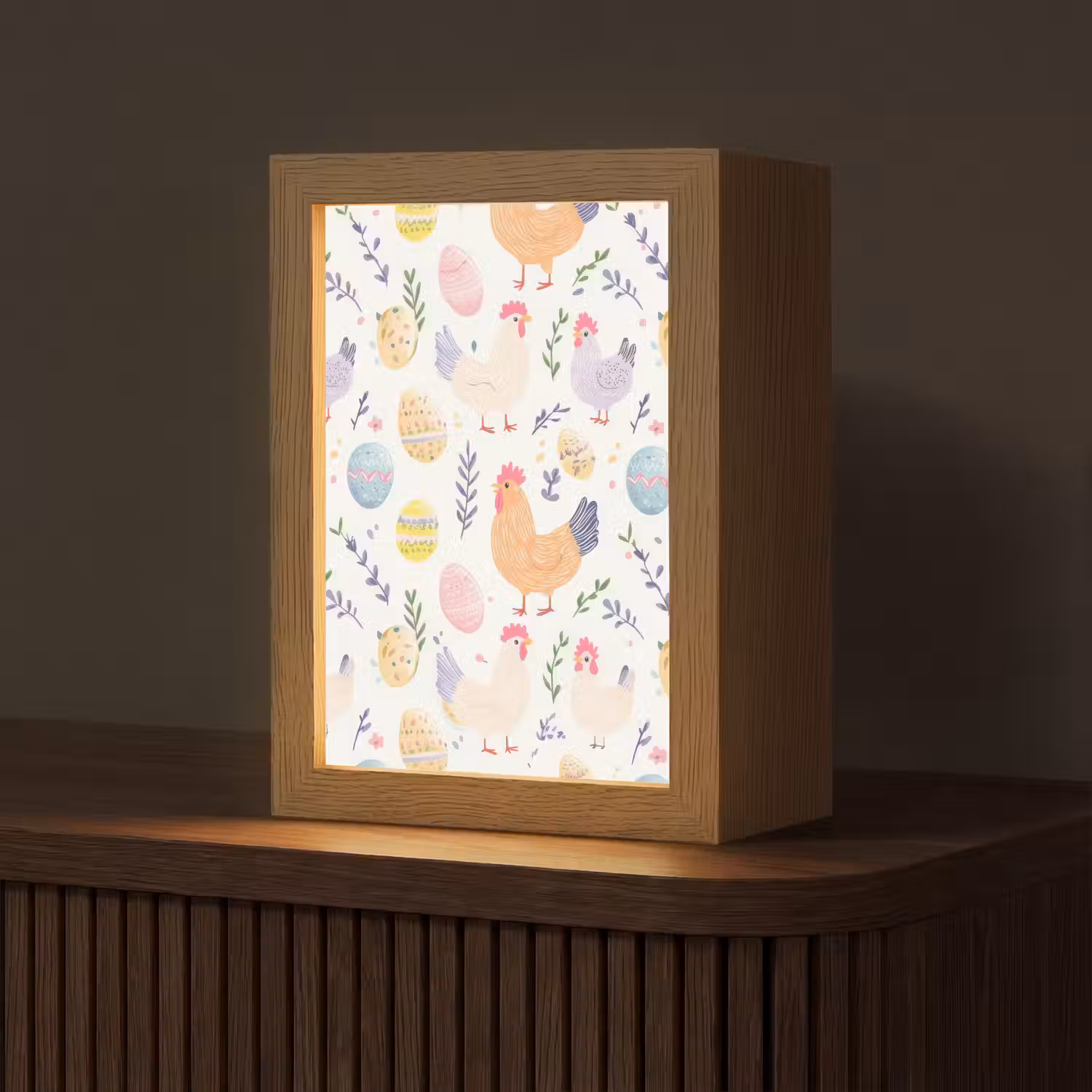 Patroon - Kip - Paaseieren Light Box met kabel (Tafellamp) klein -z3d_website