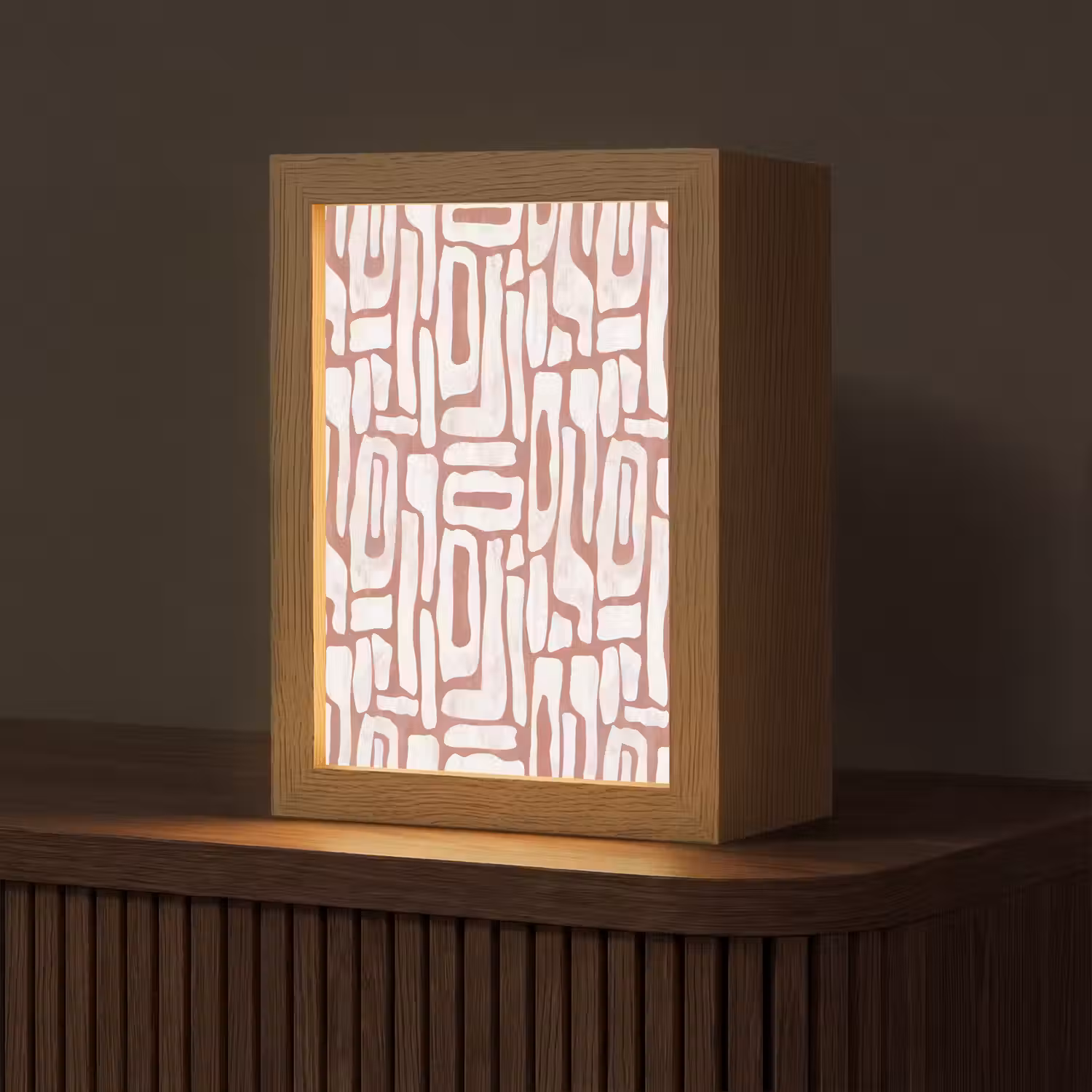 Roze - Wit - Organisch Light Box met kabel (Tafellamp) klein 925 -z3d_website