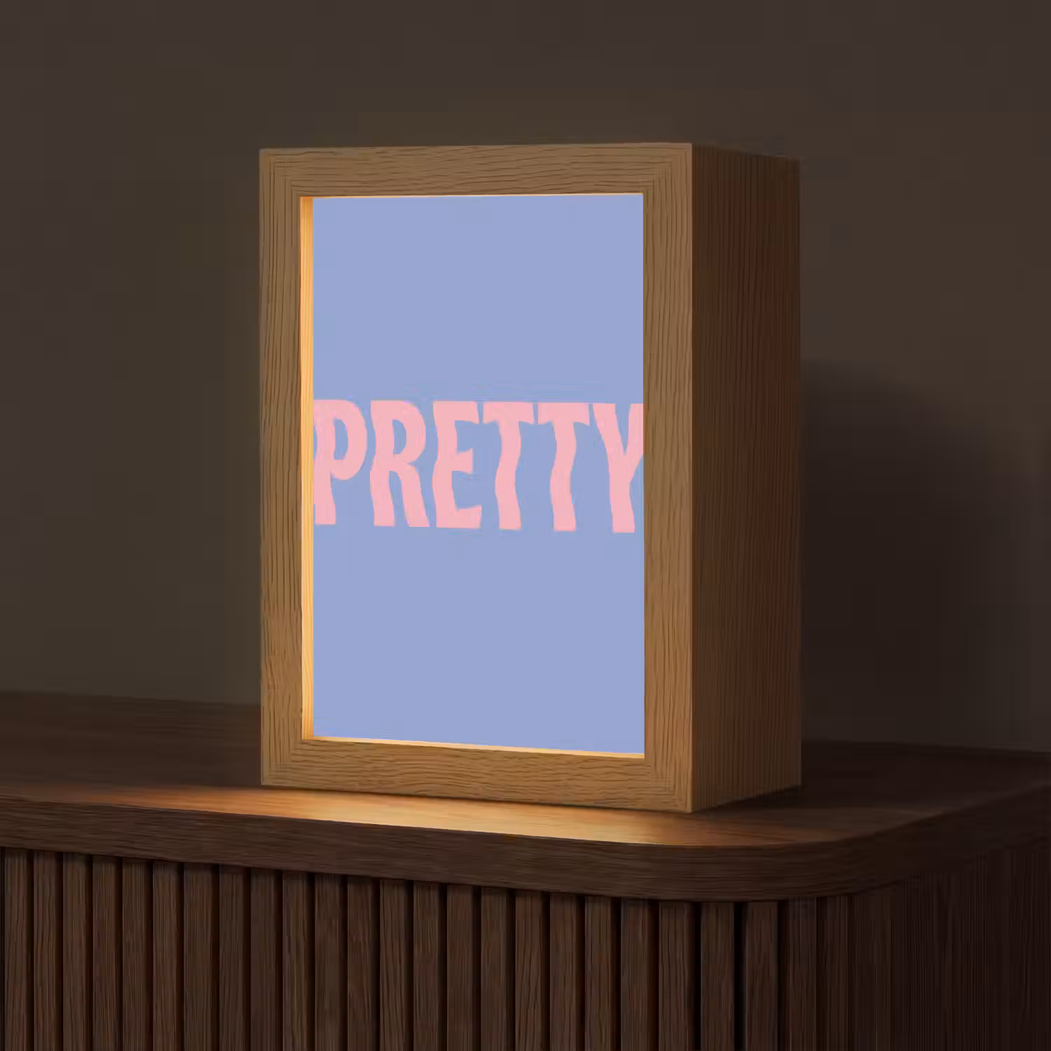 Pretty - Roze - Blauw - Golvend Light Box met kabel (Tafellamp) klein -z3d_website
