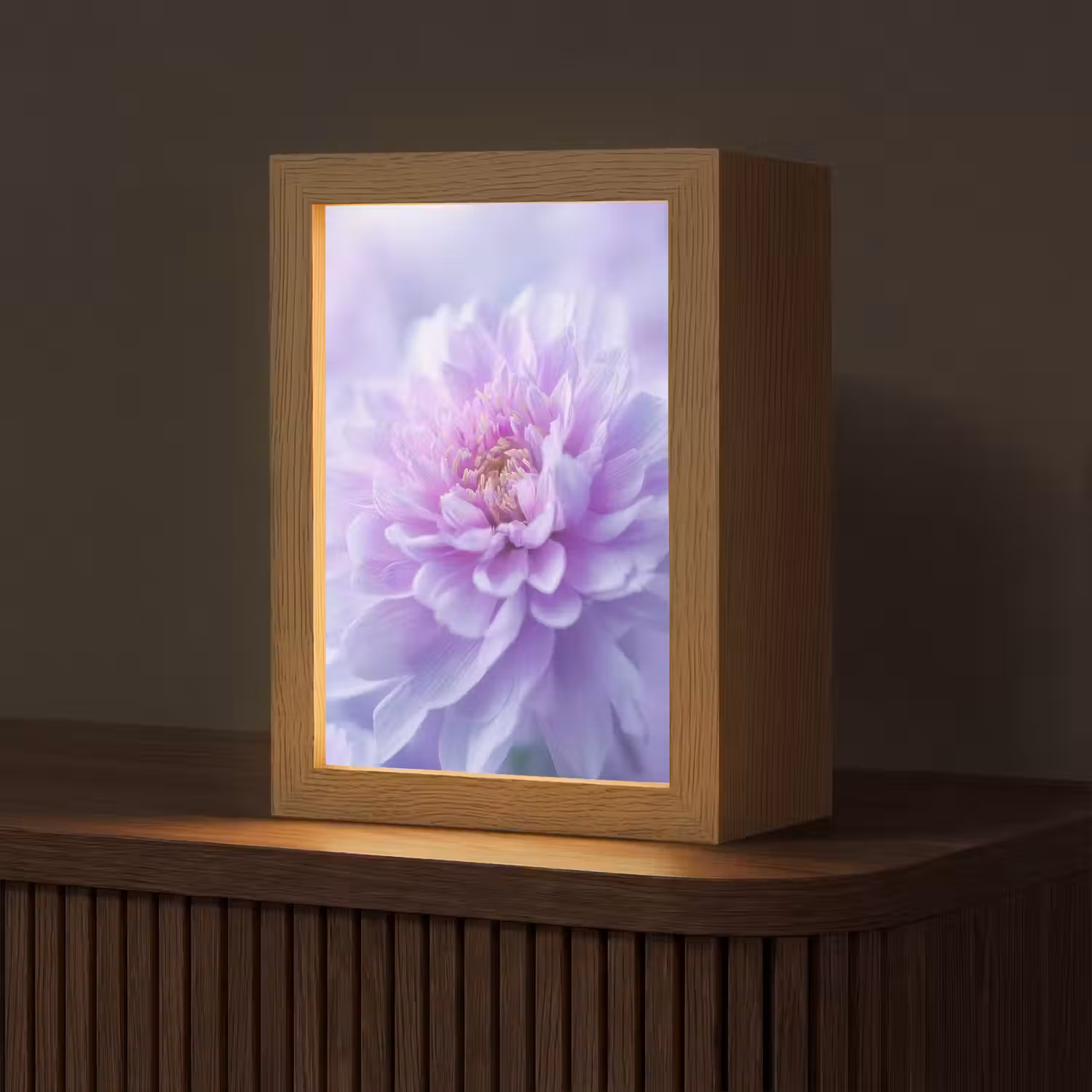 Paars - Dahlia - Dromerig Light Box met kabel (Tafellamp) klein -z3d_website