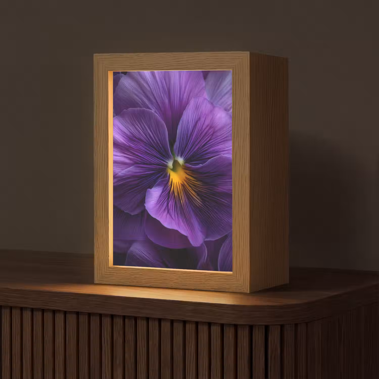Paars - Viool - Diepte Light Box met kabel (Tafellamp) klein -z3d_website