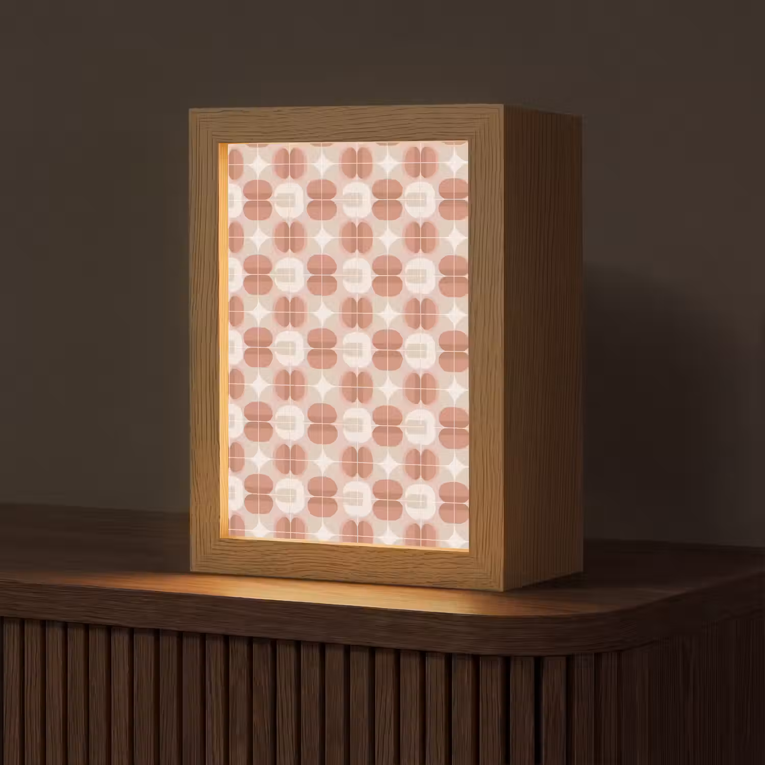 Retro - Klassiek - Roze Light Box met kabel (Tafellamp) klein 925 -z3d_website