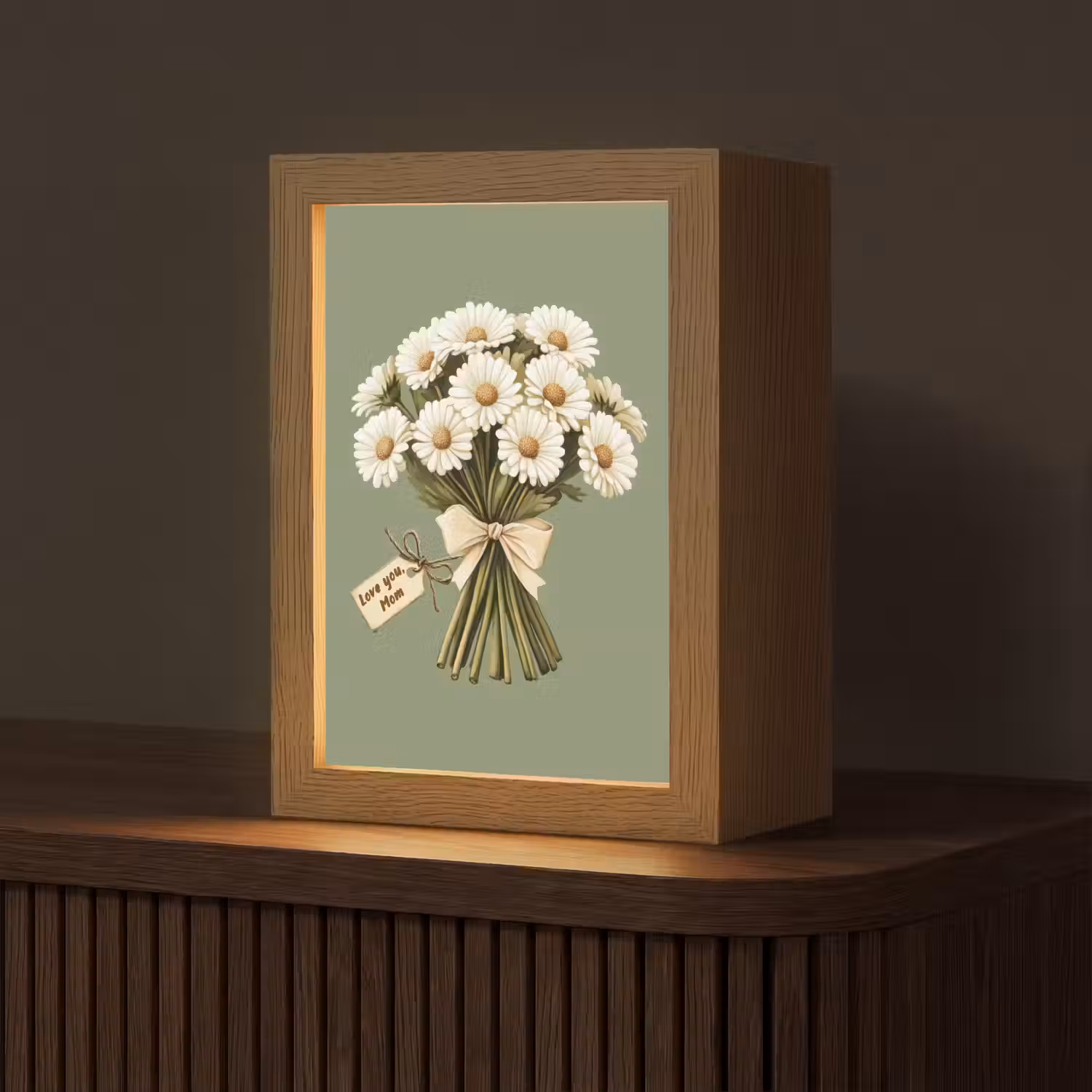 Lint - Boeket - Groen - Quote Light Box met kabel (Tafellamp) klein -z3d_website