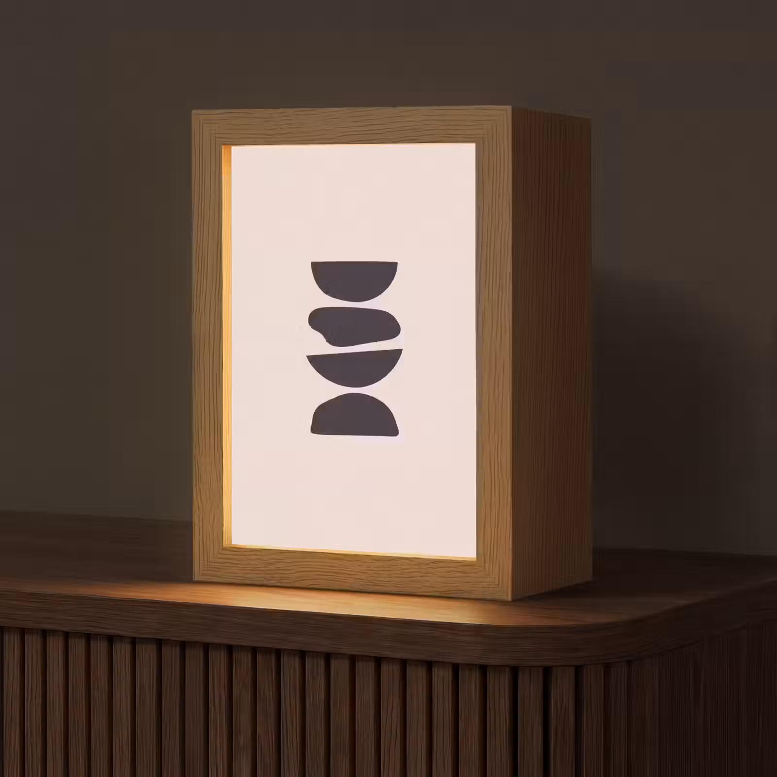 Table Lamp - Shapes - Abstract - Modern - Vormen - Abstract - Modern Light Box met kabel (Tafellamp) klein