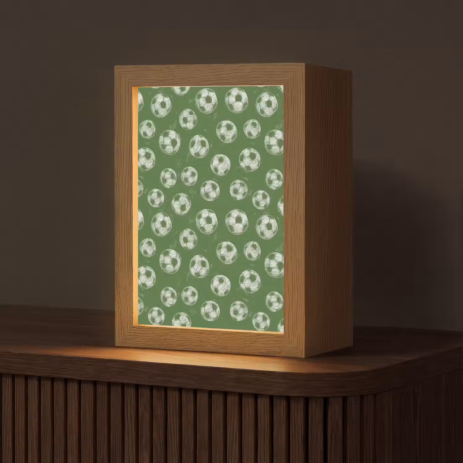 Voetbal - Sport - Groen Light Box met kabel (Tafellamp) klein 925 -z3d_website