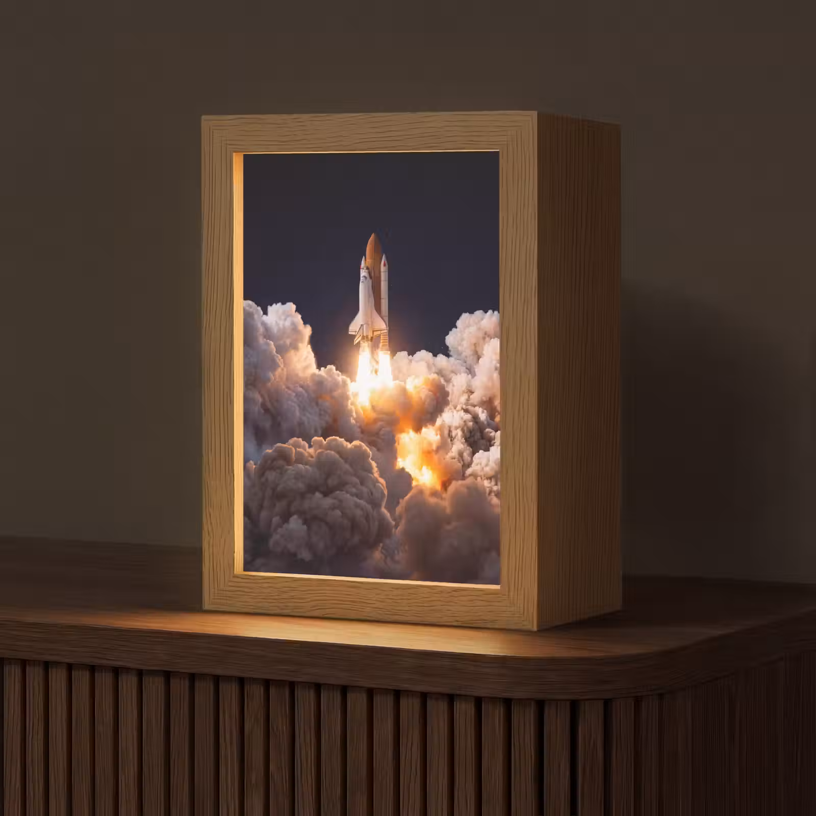 Table Lamp - Spacecraft - Launch - Stars - Ruimtevaartuig - Lancering - Sterren Light Box met kabel (Tafellamp) klein