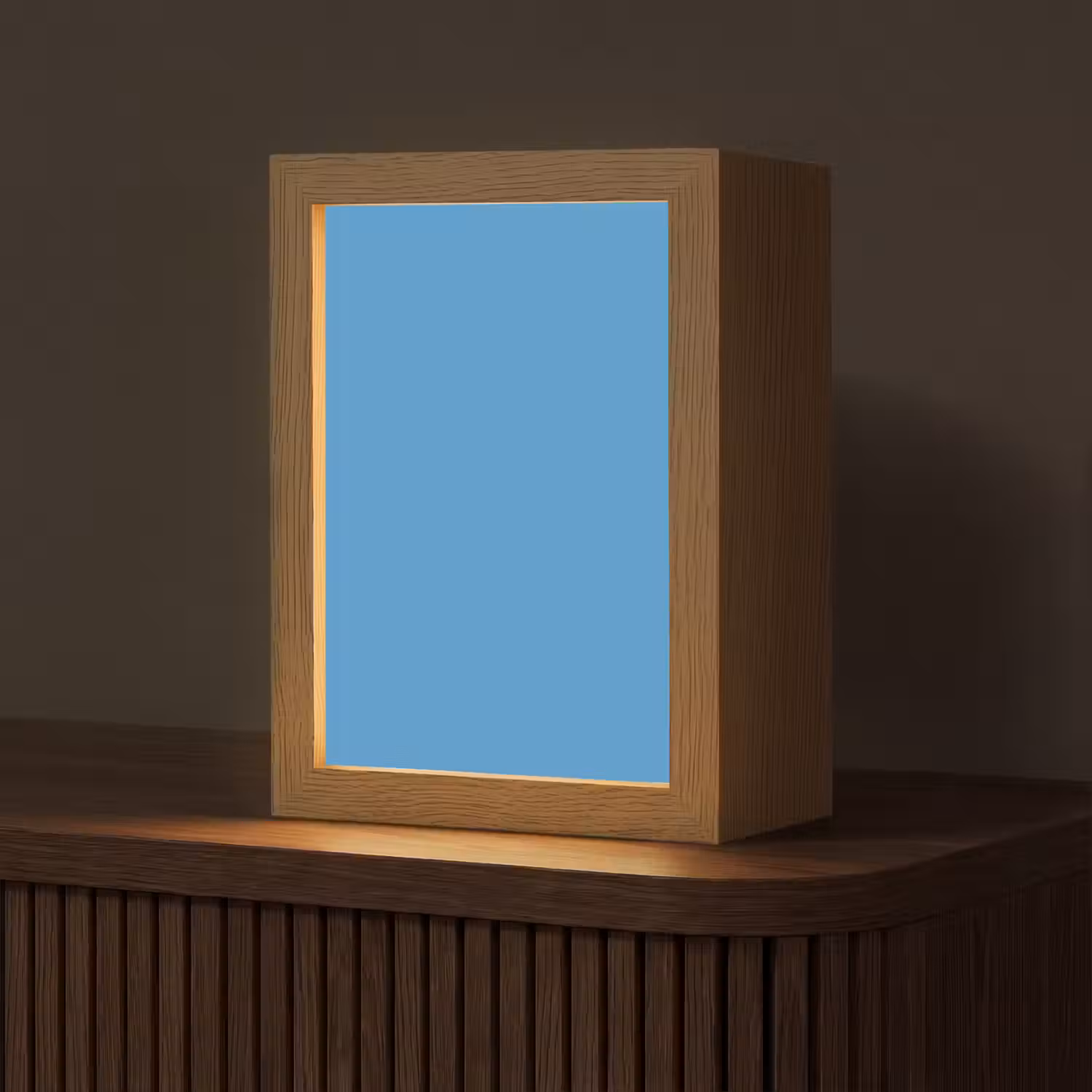 Steel - Blue - Blauw Light Box met kabel (Tafellamp) klein 925 -z3d_website