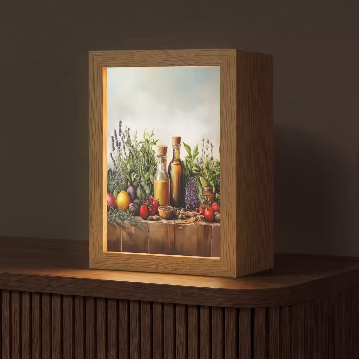 Stilleven - Kruiden - Specerijen - Fruit - Kleurrijk Light Box met kabel (Tafellamp) klein -z3d_website