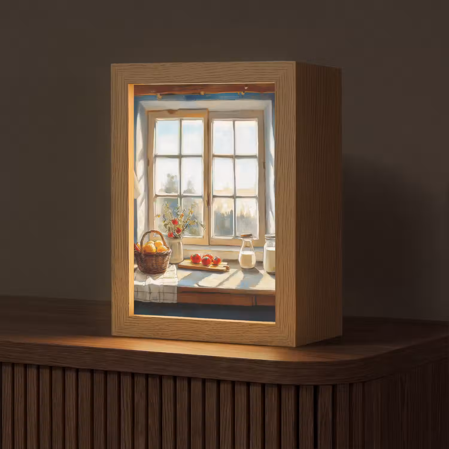 Stilleven - Keuken - Doorkijk - Vintage Light Box met kabel (Tafellamp) klein -z3d_website