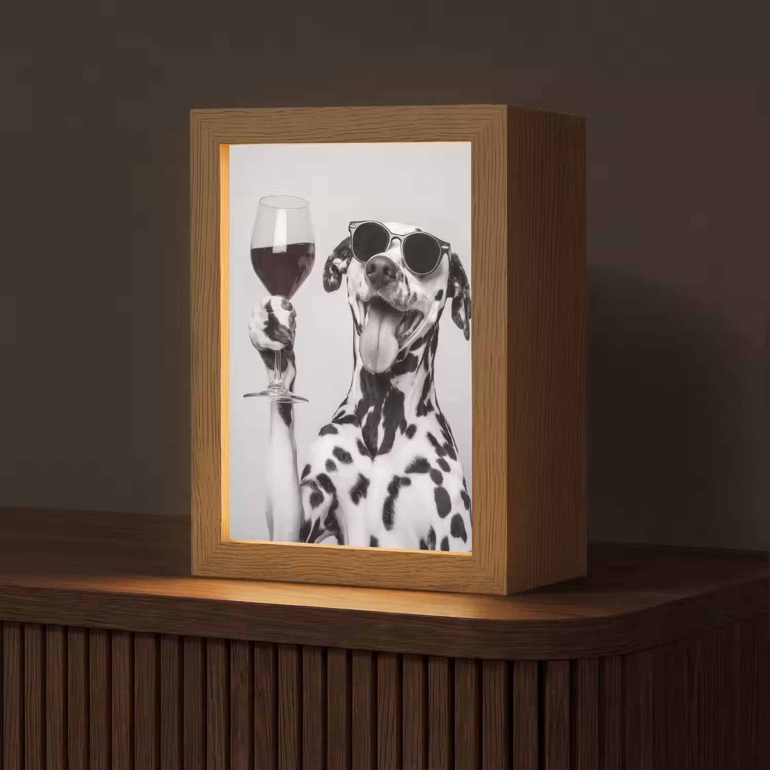 Zonnebril - Dalmatiër - Wijnglas - Tong Light Box met kabel (Tafellamp) klein -z3d_website