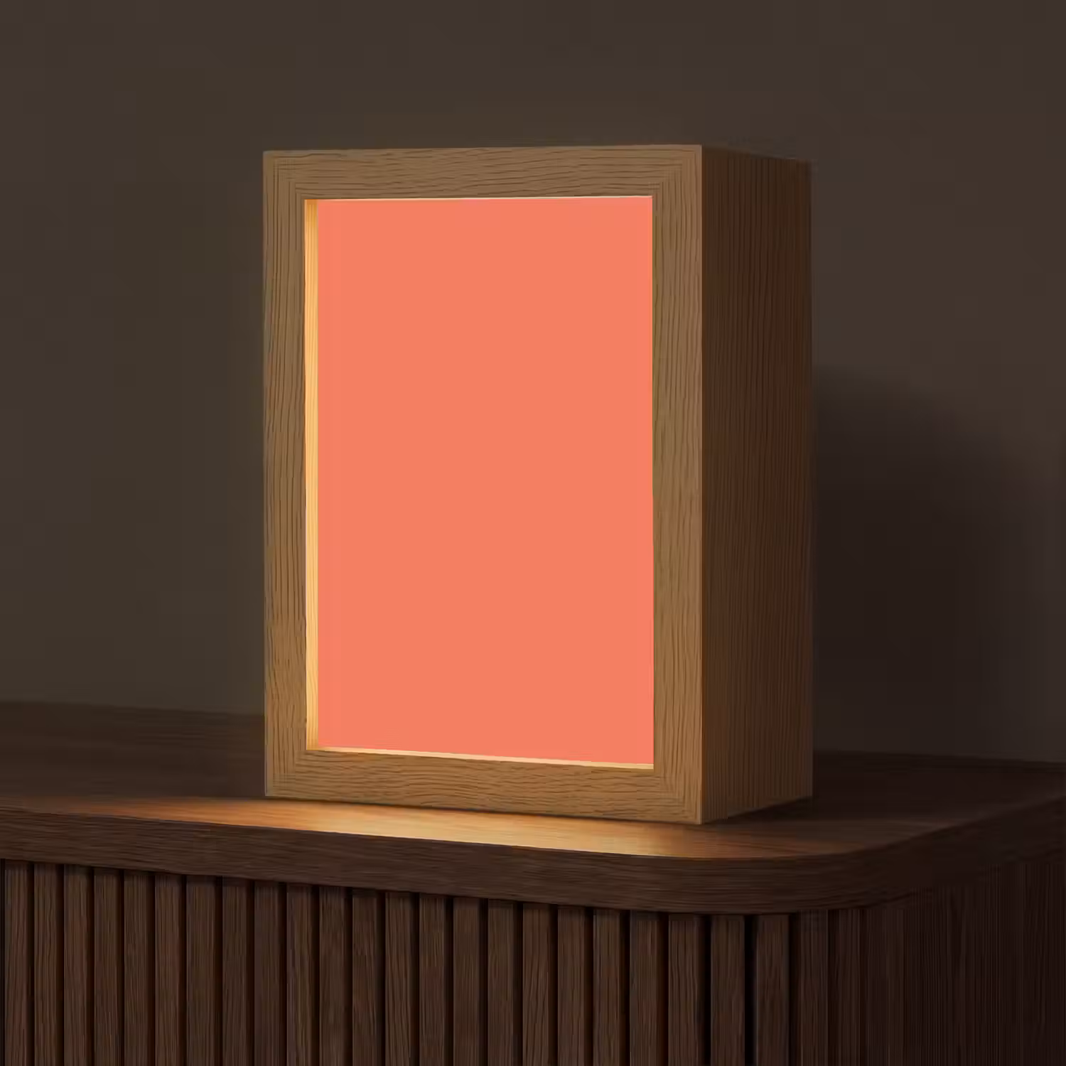 Sunset - Salmon - Oranje Light Box met kabel (Tafellamp) klein 925 -z3d_website
