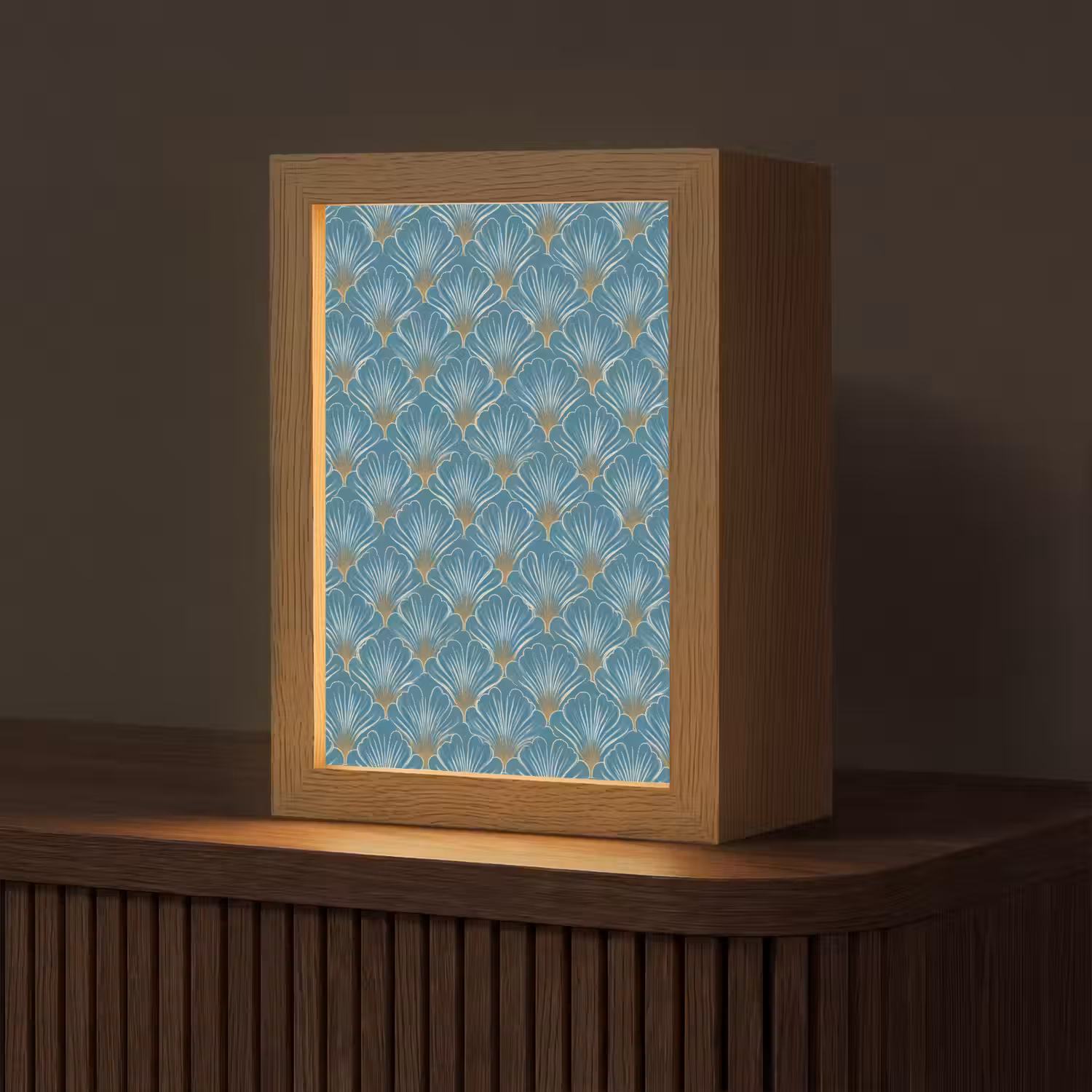 Symmetrisch - Patroon - Blauw Light Box met kabel (Tafellamp) klein 925 -z3d_website