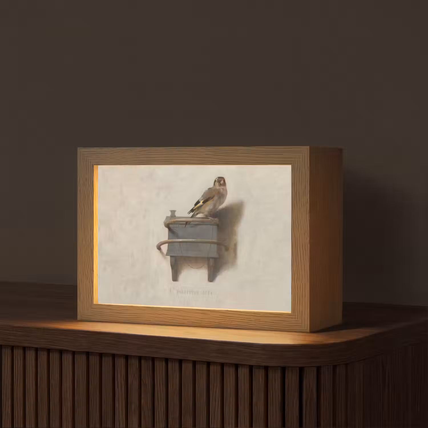 Het Puttertje - Schilderij - Fabricius - Oude Meester Light Box met kabel (Tafellamp) klein -z3d_website