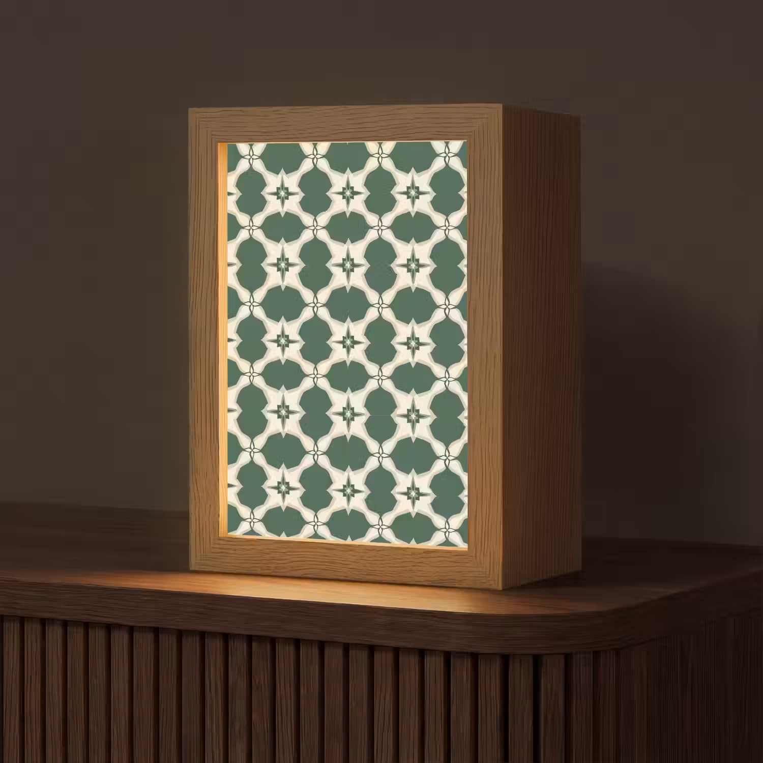 Tegel - Klassiek - Groen Light Box met kabel (Tafellamp) klein 925 -z3d_website