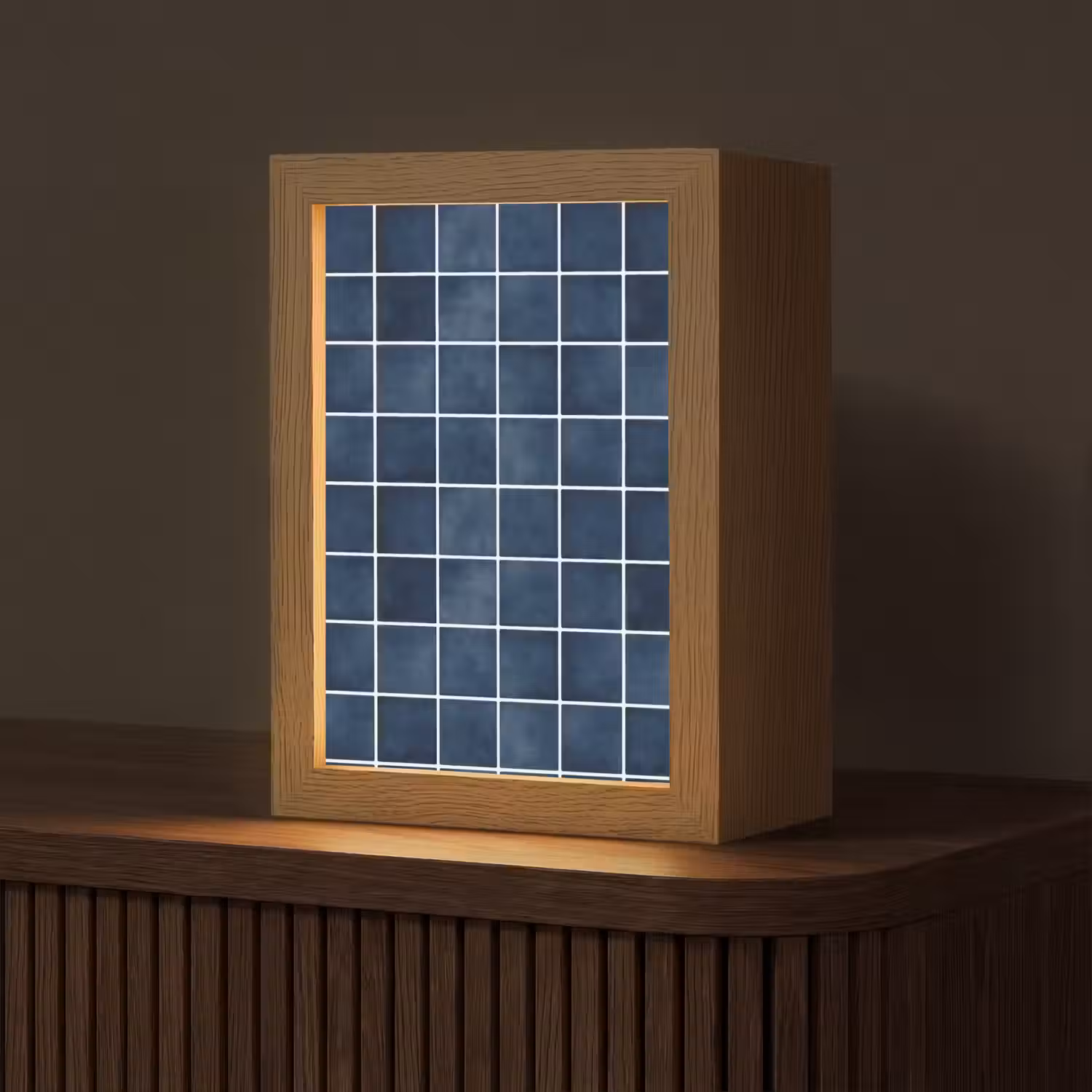 Tegel - Modern - Blauw Light Box met kabel (Tafellamp) klein 925 -z3d_website