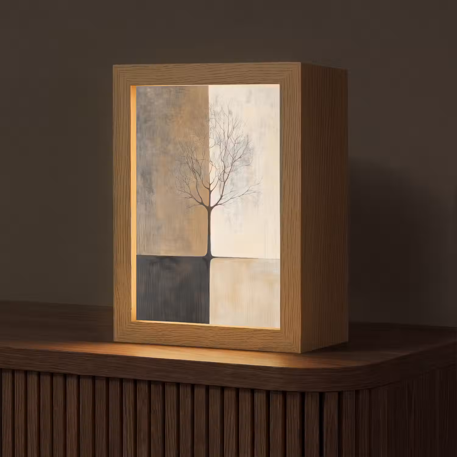 Boom - Vlakken - Takken - Kleurverloop Light Box met kabel (Tafellamp) klein -z3d_website