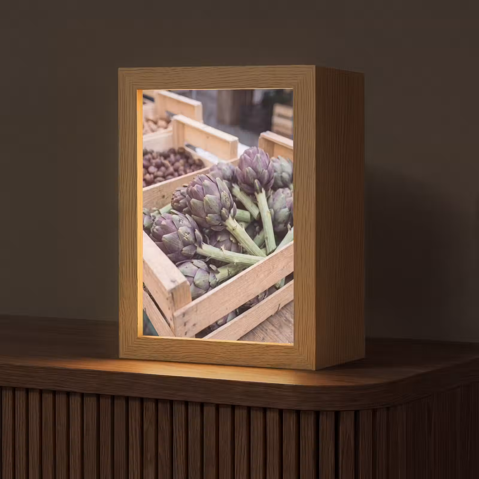 Table Lamp - Vegetables - Market - Fresh - Groenten - Markt - Vers Light Box met kabel (Tafellamp) klein