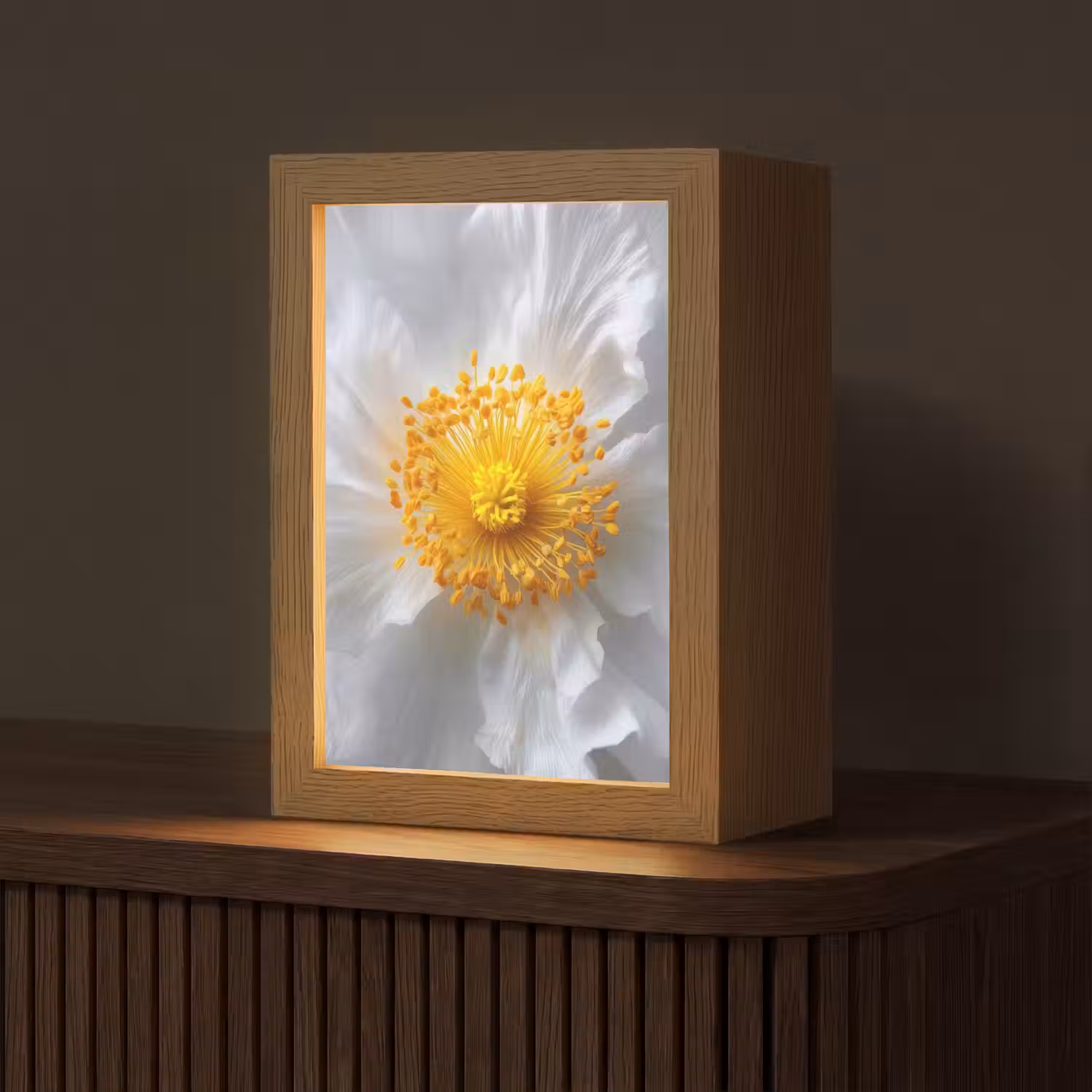 Wit - Bloem - Elegant Light Box met kabel (Tafellamp) klein -z3d_website