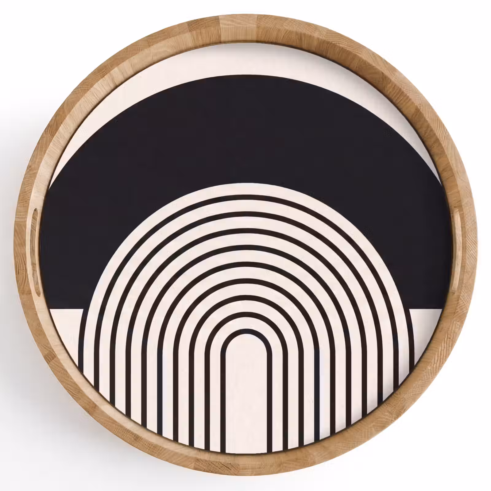 Tray - Abstract - Arch - Modern - Abstract - Boog - Modern Dienblad Rond middel