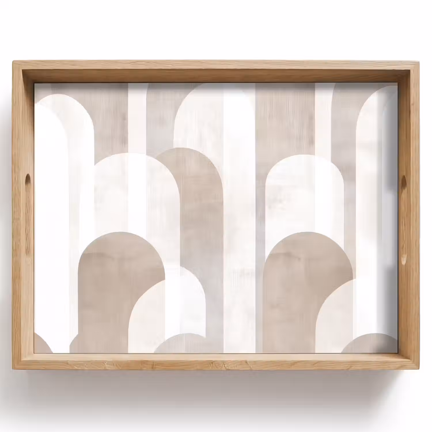 Abstracte bogen - Modern - Beige Dienblad Rechthoek middel -z3d_shopping