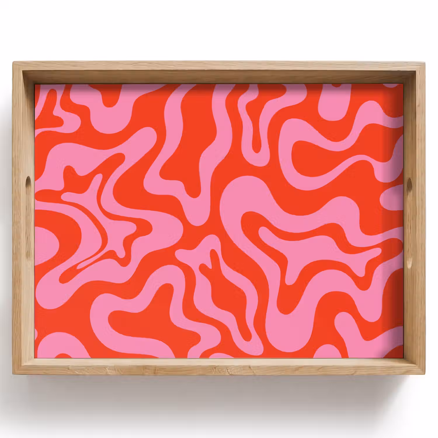 Abstract - Patroon - Rood - Roze - Minimalistisch Dienblad Rechthoek middel -z3d_shopping
