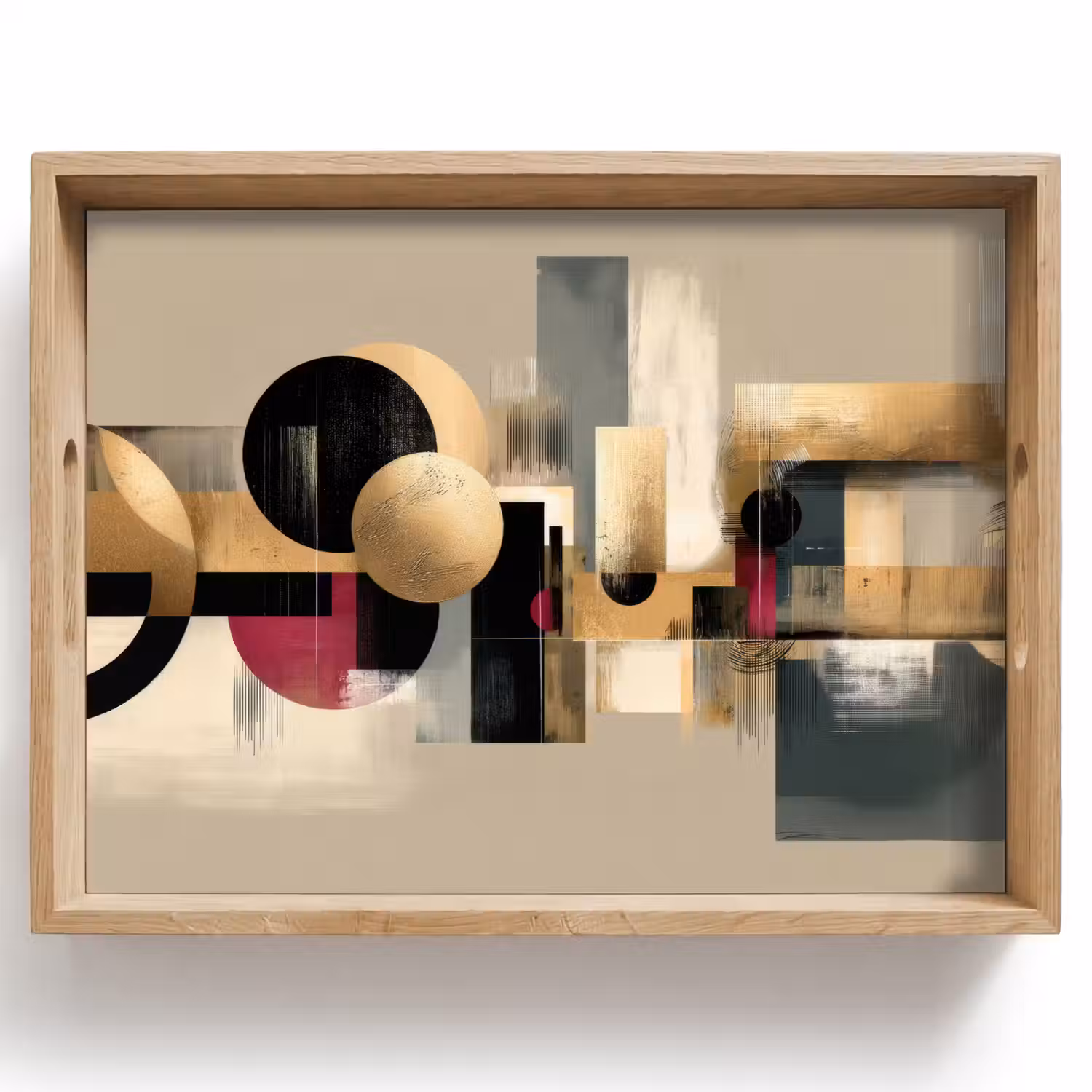 Abstract - Vormen - Beige - Texturen Dienblad Rechthoek middel -z3d_shopping