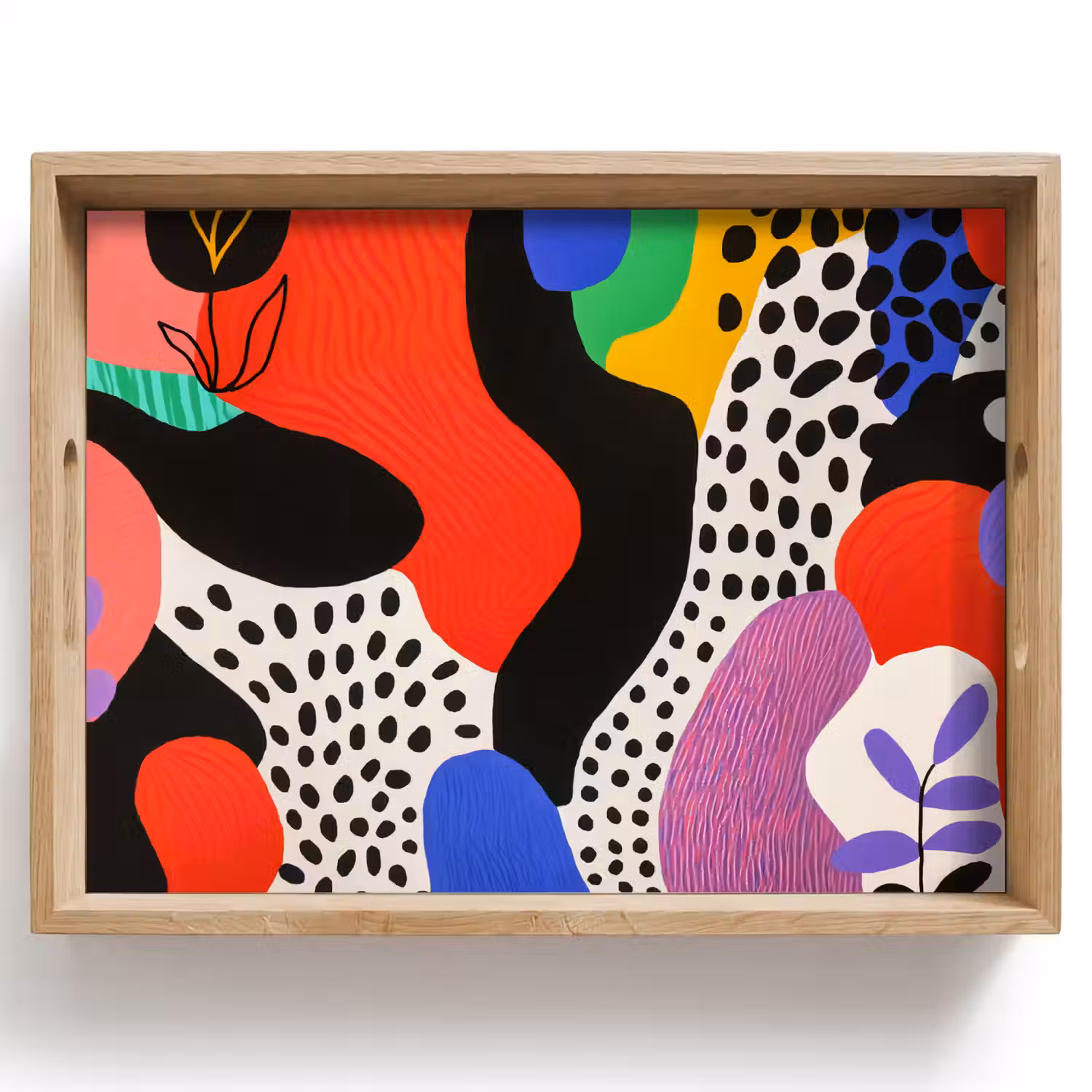 Abstract - Vormen - Kleuren - Stippen Dienblad Rechthoek middel -z3d_shopping