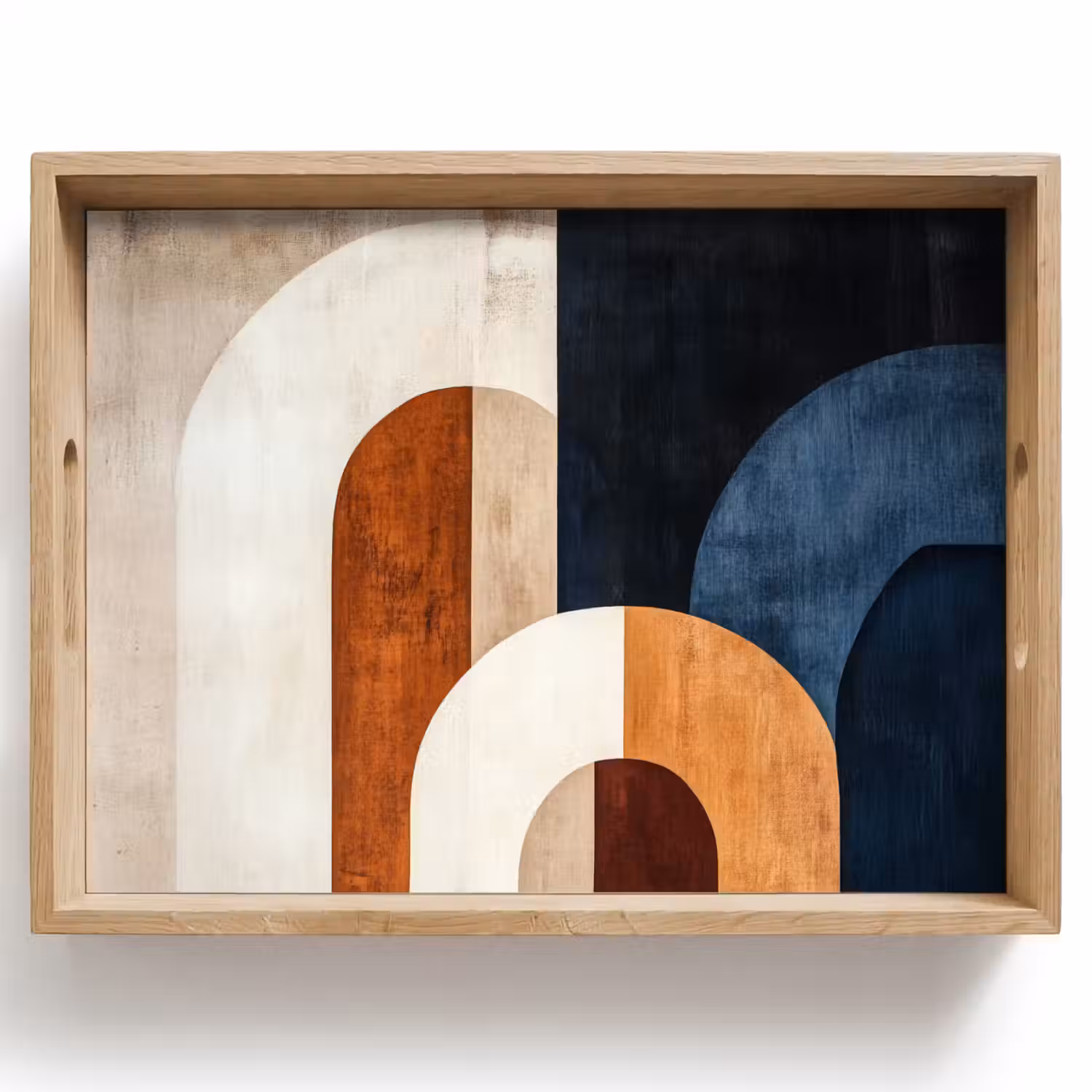 Abstract - Vormen - Donkerblauw Dienblad Rechthoek middel -z3d_shopping