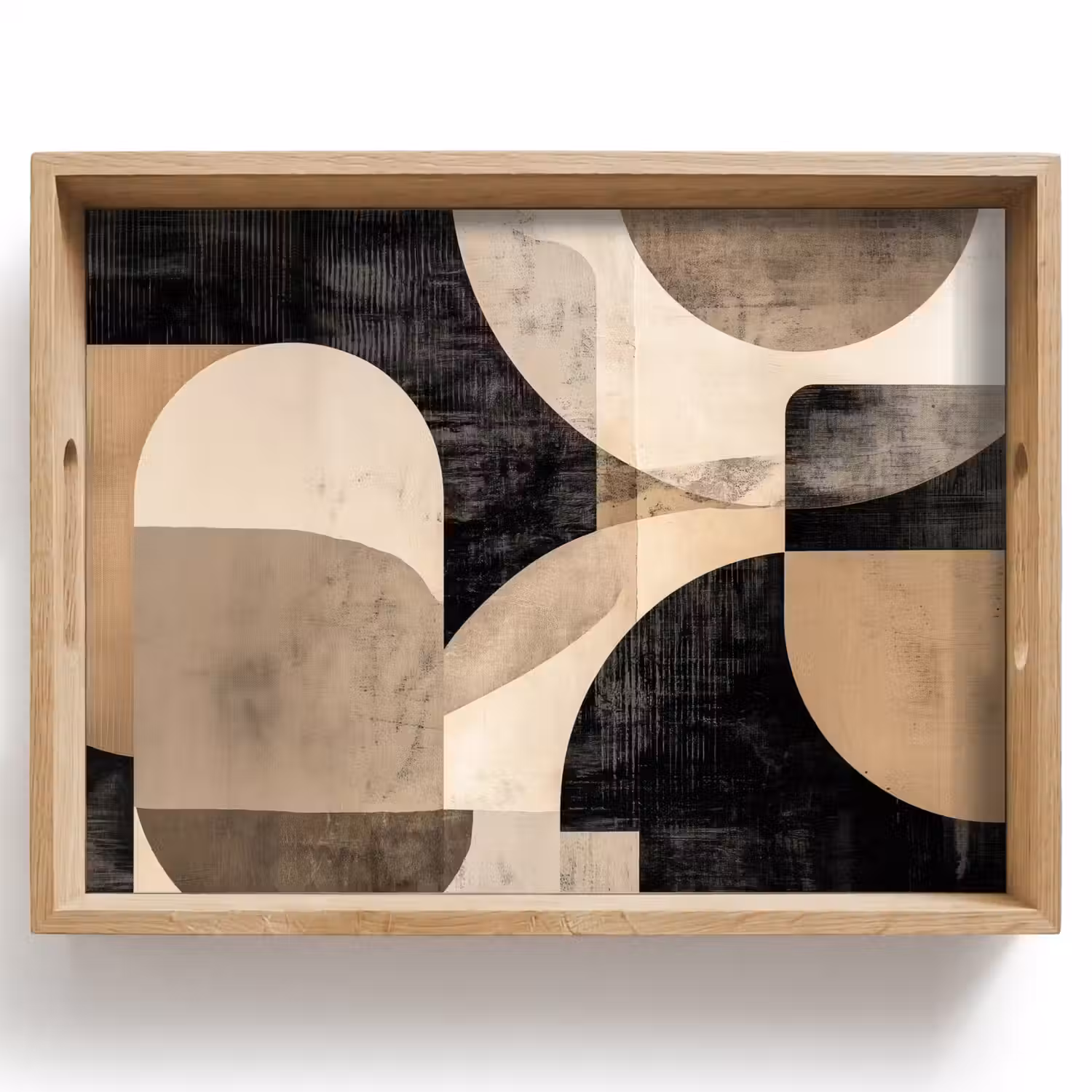 Abstract - Vormen - Modern - Beige Dienblad Rechthoek middel -z3d_shopping