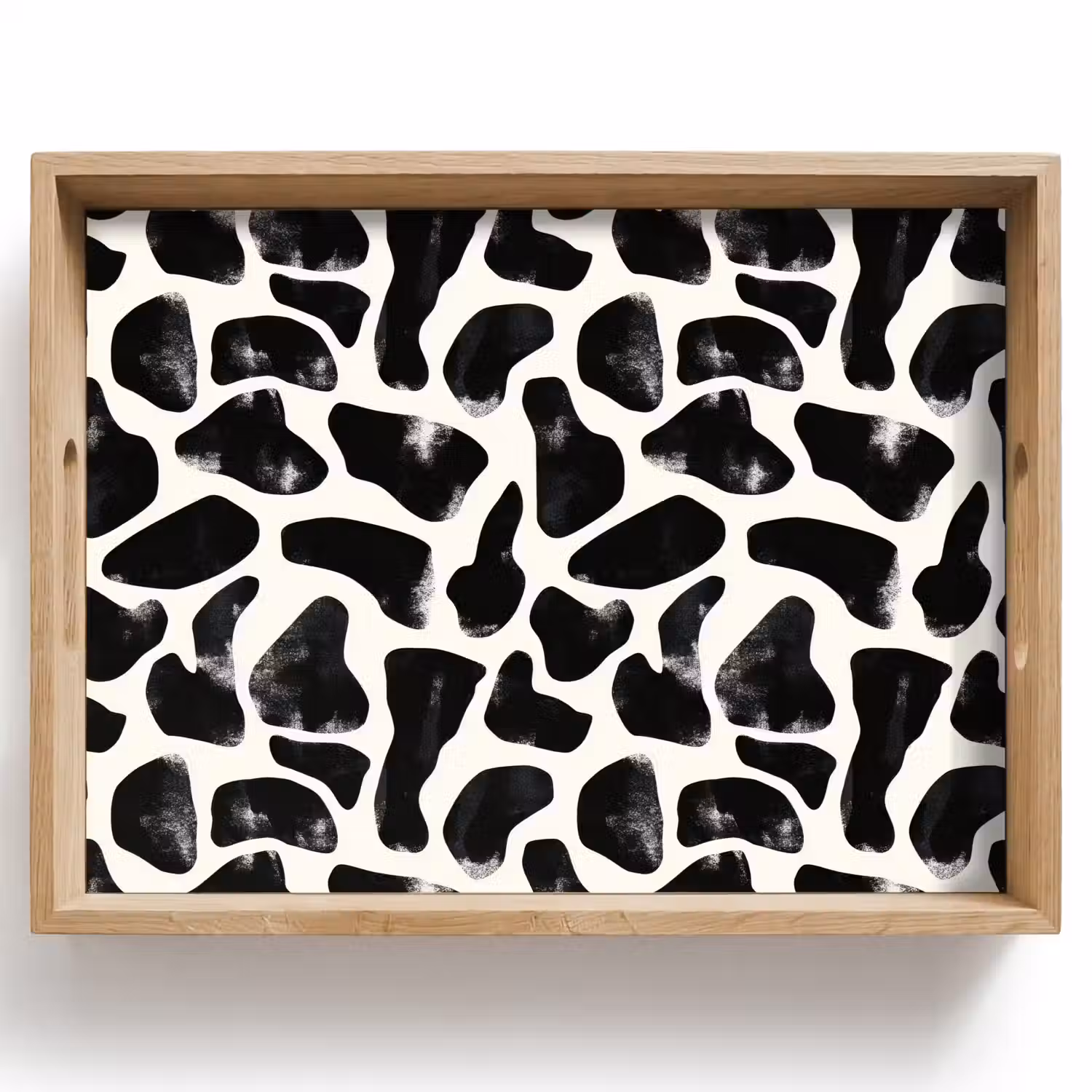 Dierenpatroon - Vlekken - Zwart - Wit Dienblad Rechthoek middel 911 -z3d_shopping