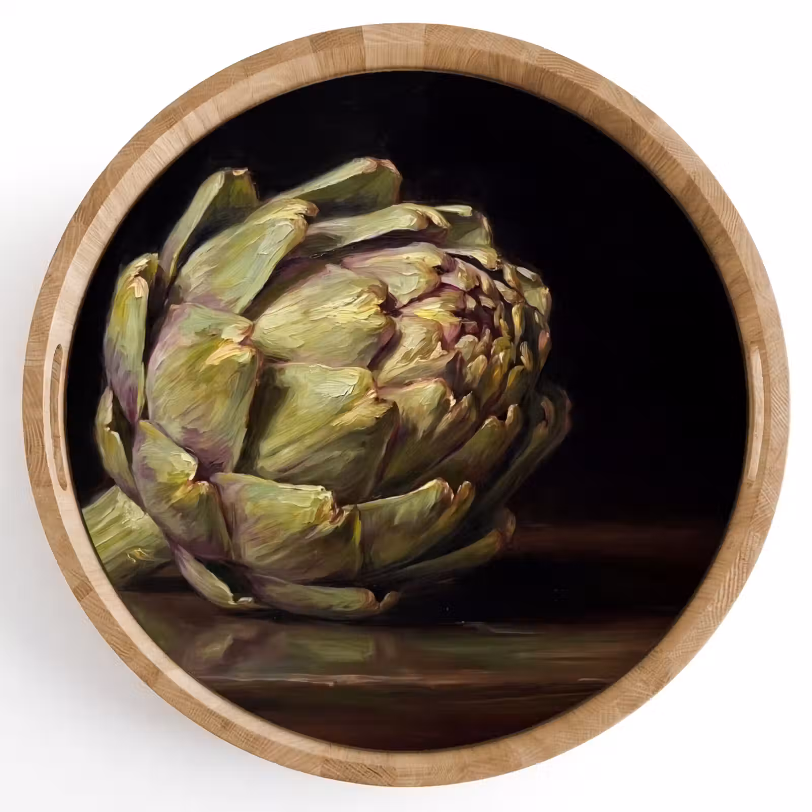 Tray - Artichoke - Food - Classic - Artichok - Eten - Klassiek Dienblad Rond middel