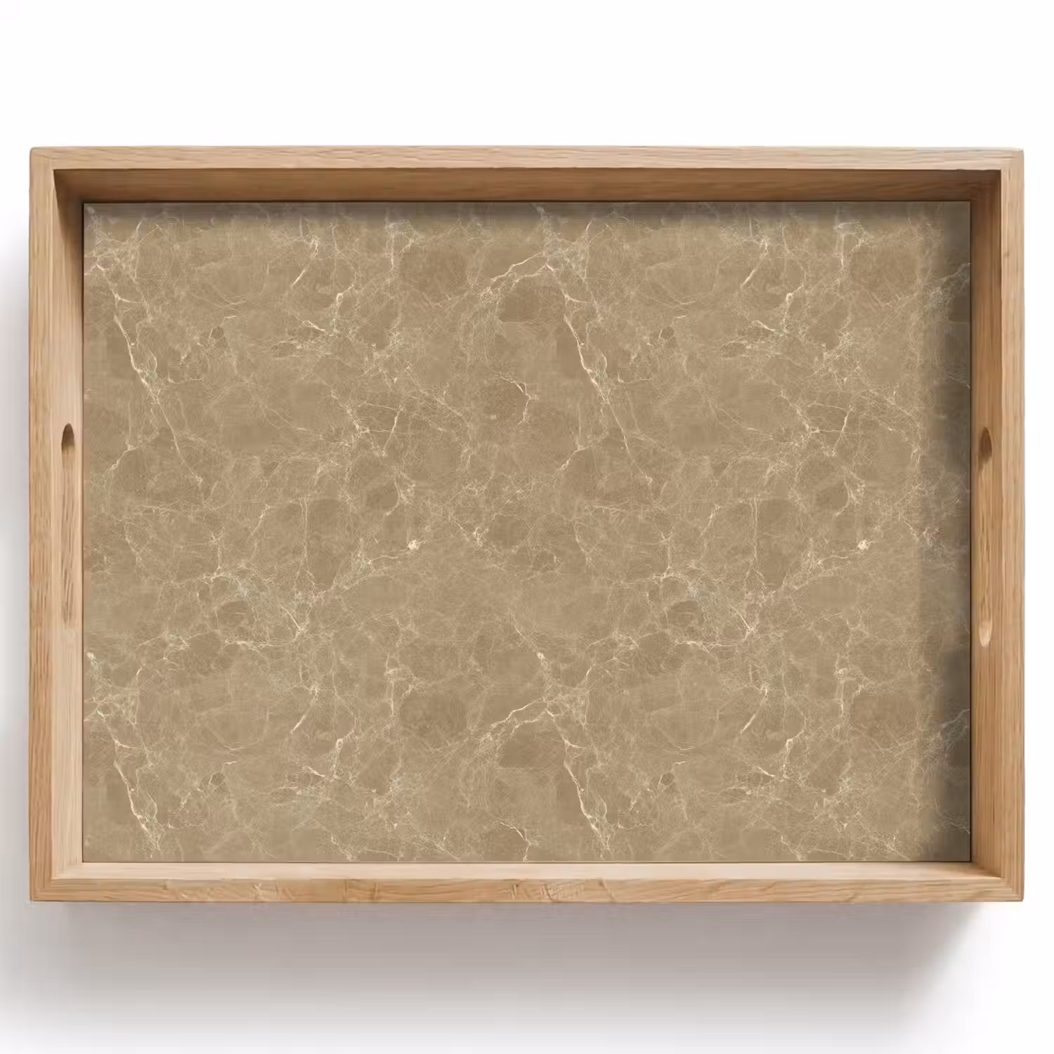 Beige - Marmer - Witte aders Dienblad Rechthoek middel 911 -z3d_shopping