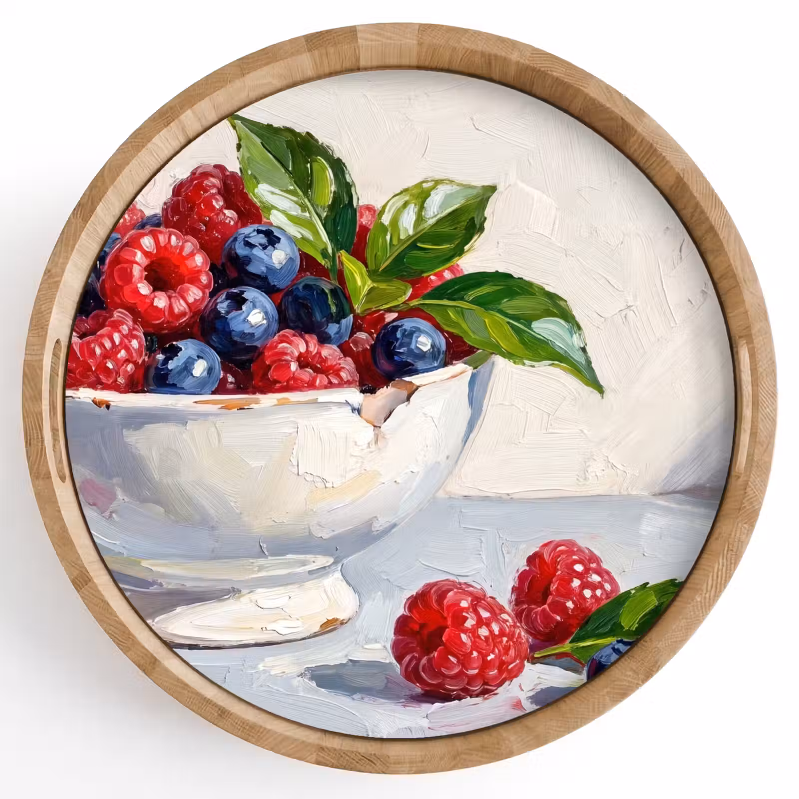Tray - Berries - Bowl - Food - Bessen - Kom - Eten Dienblad Rond middel